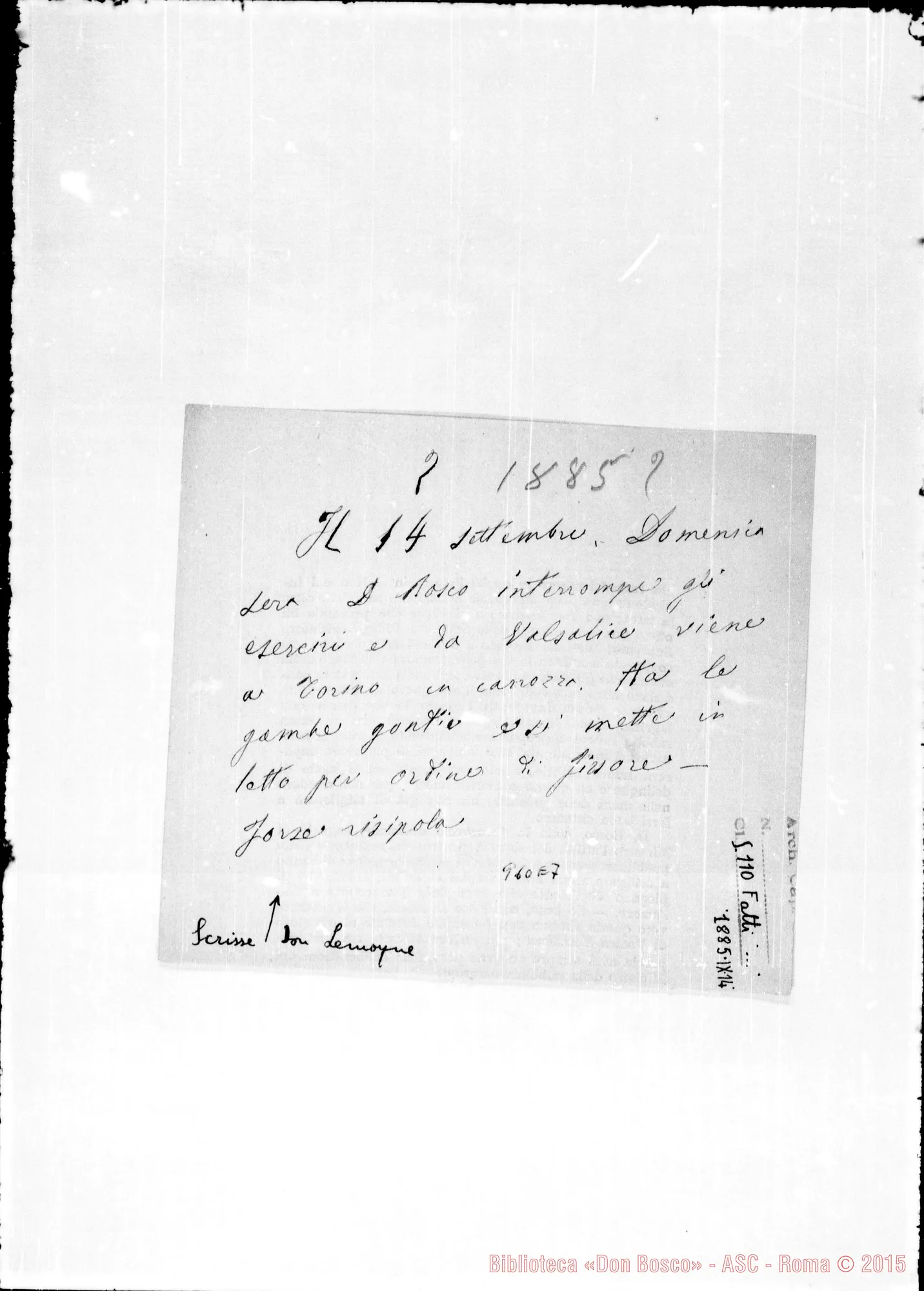 Fotogramma E 7 — 1885: Appunti-Fatti-Copia di lettere…