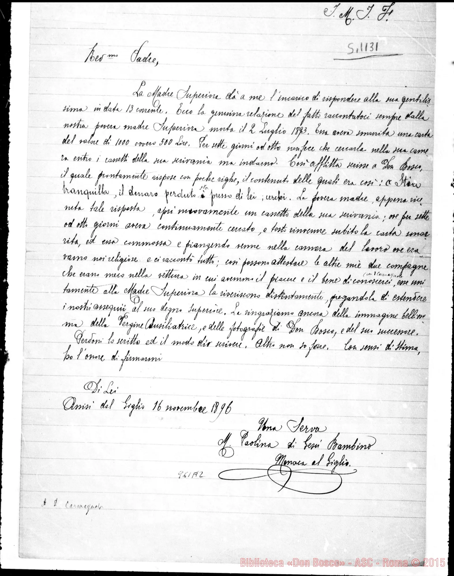 Fotogramma A 2 — 1885: Appunti-Fatti-Copia di lettere…