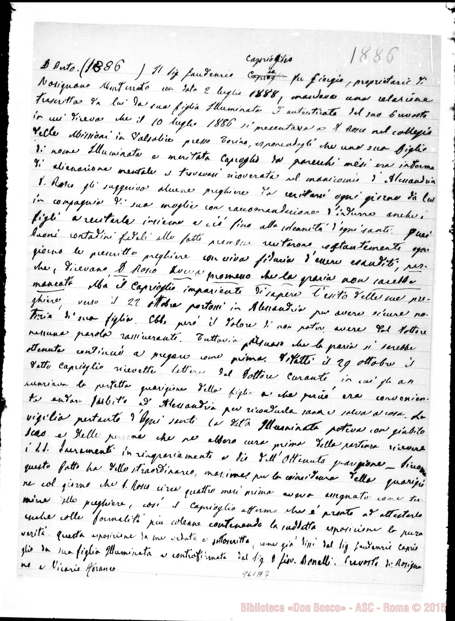 Fotogramma A 7 — 1885: Appunti-Fatti-Copia di lettere…