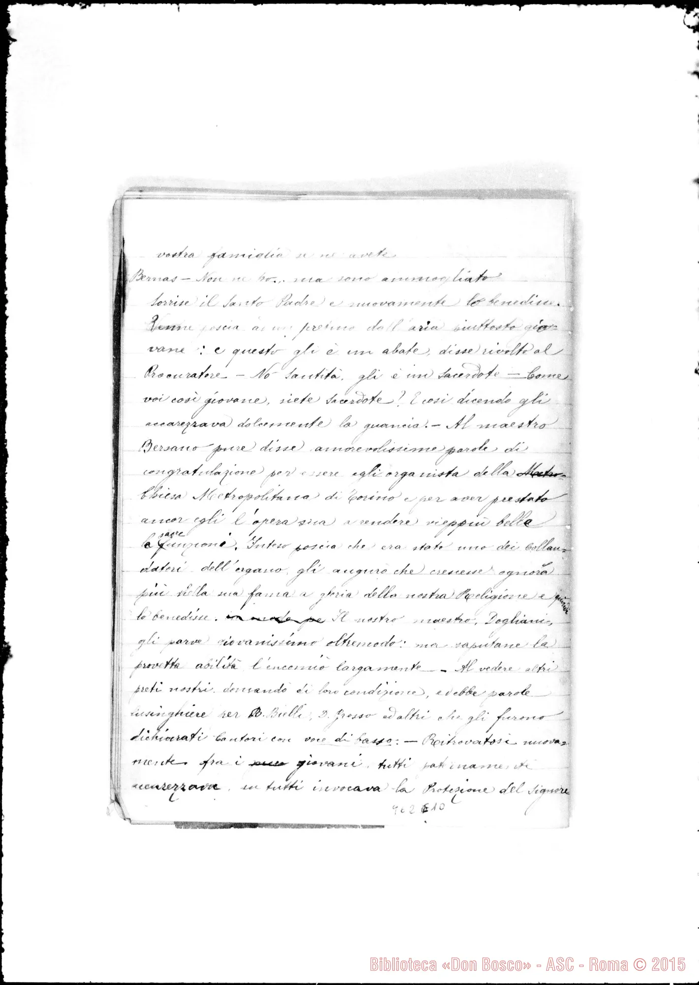 Fotogramma E 10 — Diario del Corpo Musicale di Valdocco A Roma-Sacro Cuore