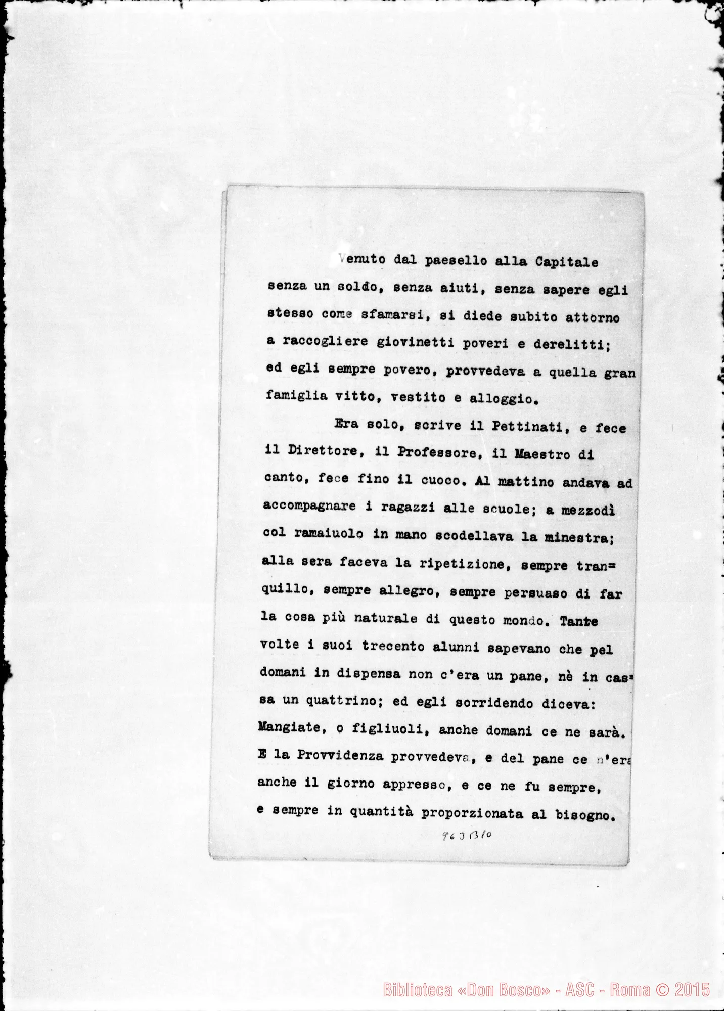 Fotogramma B 10 — Cenni biografici su D. Bosco…