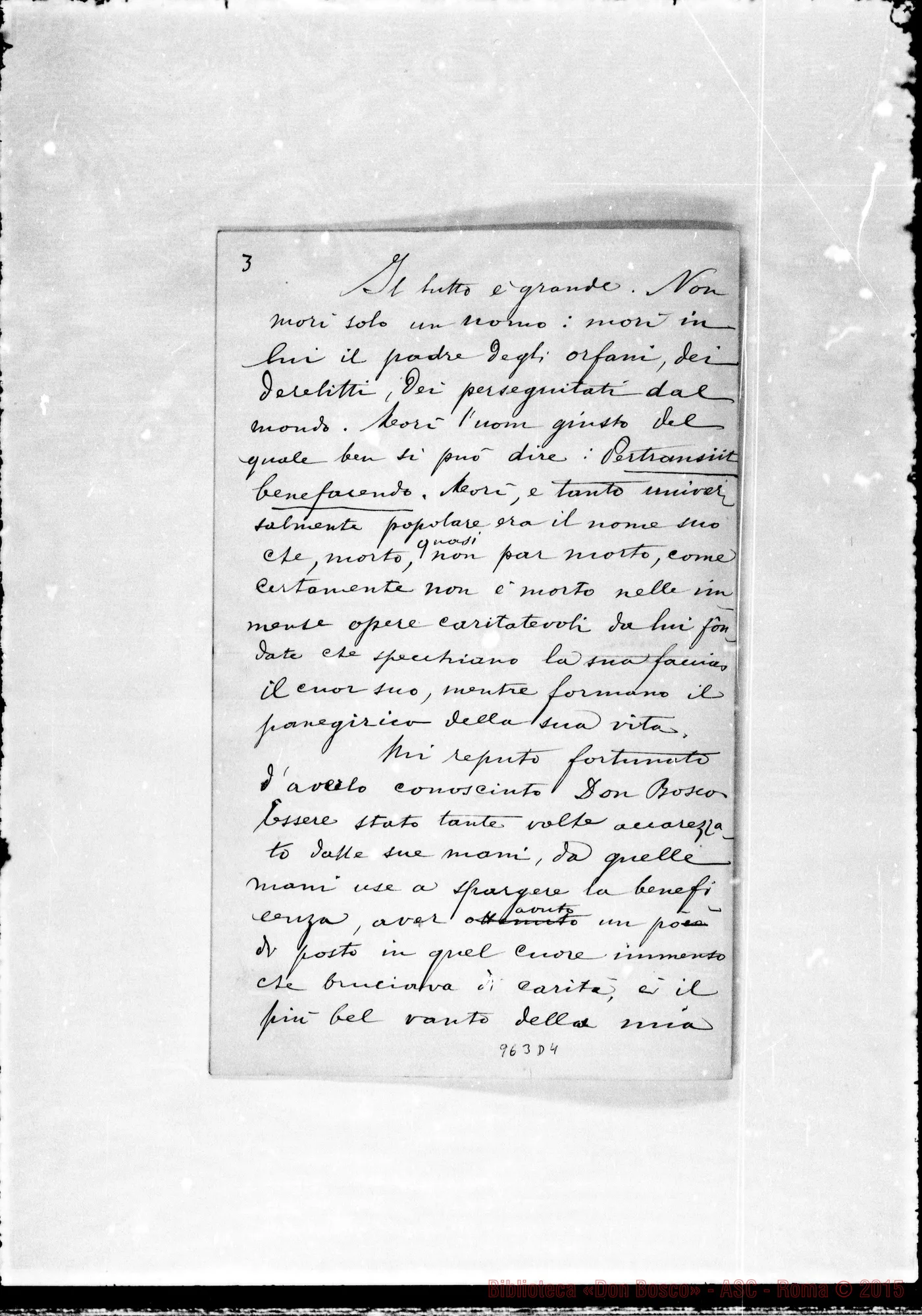 Fotogramma D 4 — Lettera. Confortola-Bosco