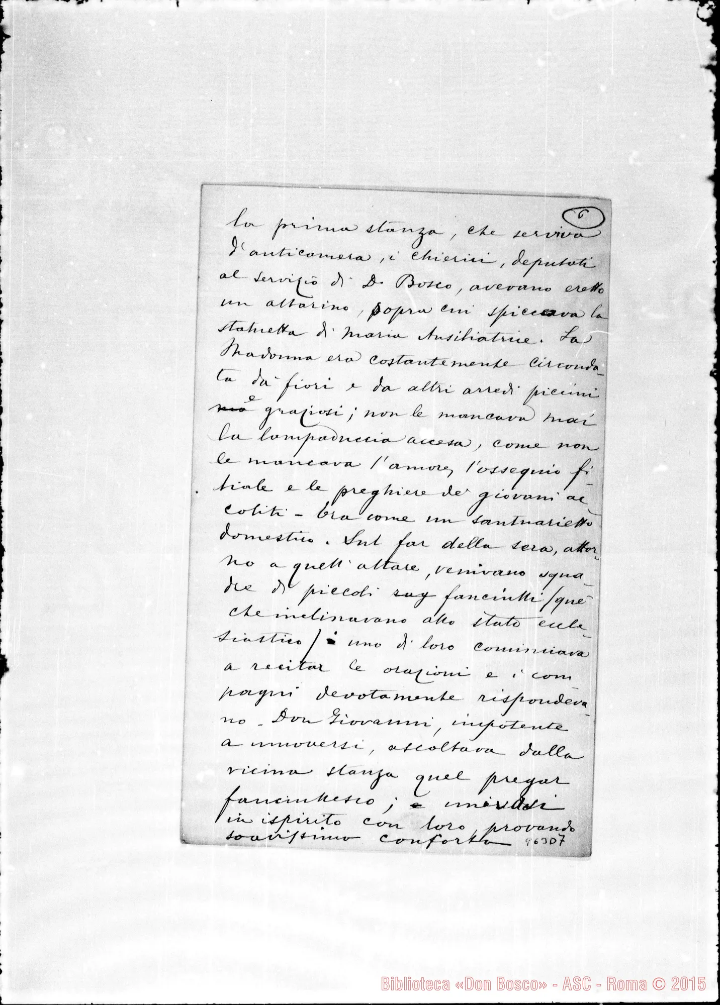 Fotogramma D 7 — Lettera. Confortola-Bosco