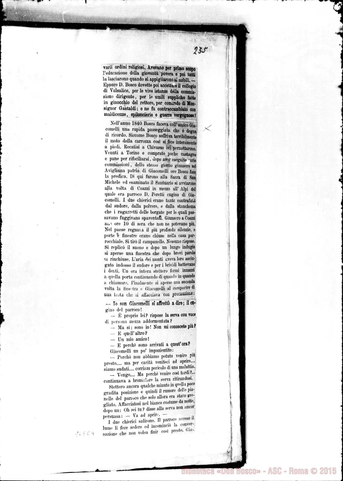 Fotogramma E 4 — Documenti: Vol. I, 1815-1840.