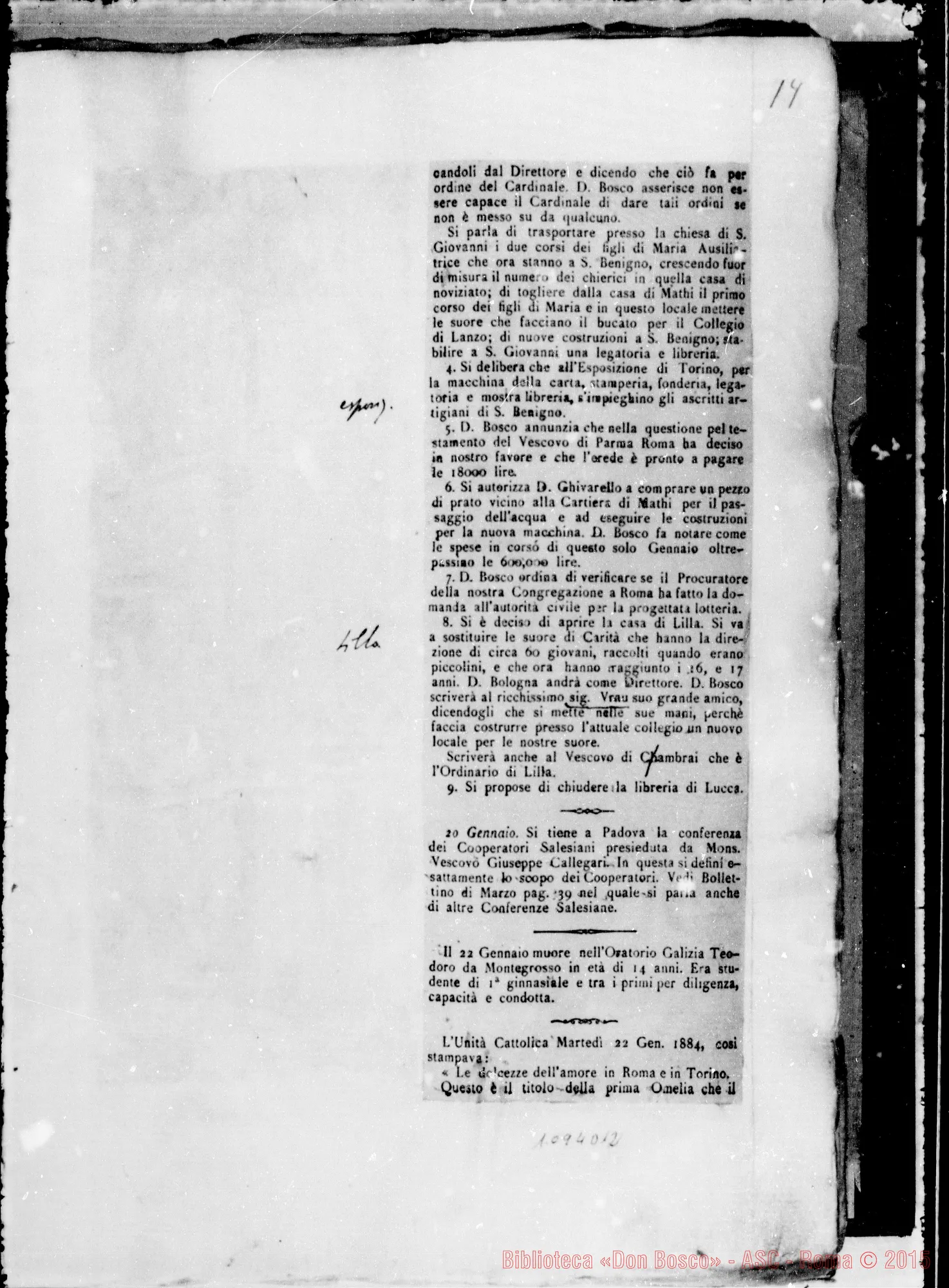 Fotogramma D 12 — » Vol. XXVII, 1884.