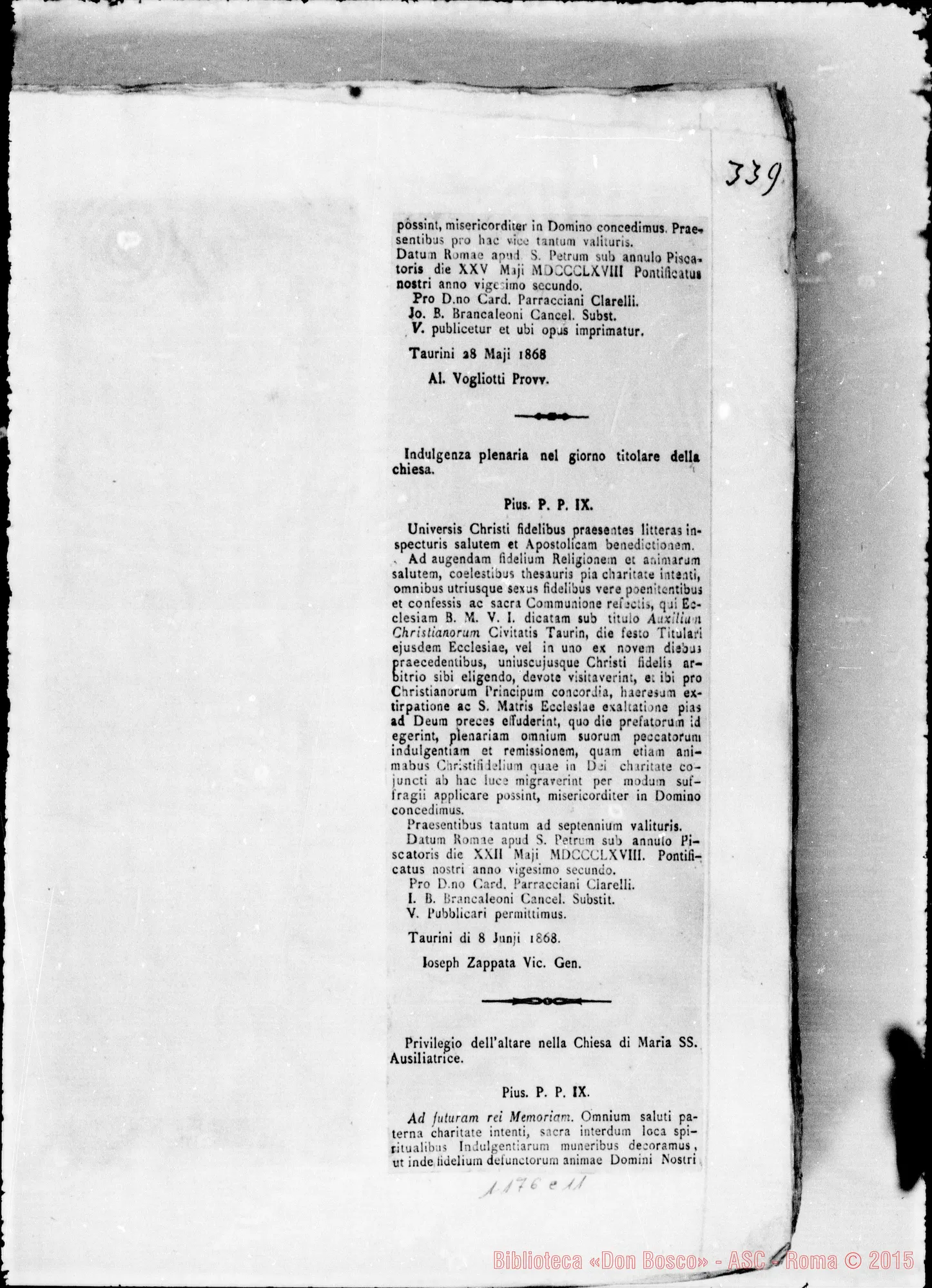 Fotogramma C 11 — » Vol. XLII, Appendici. Dal 1868 al 1874.