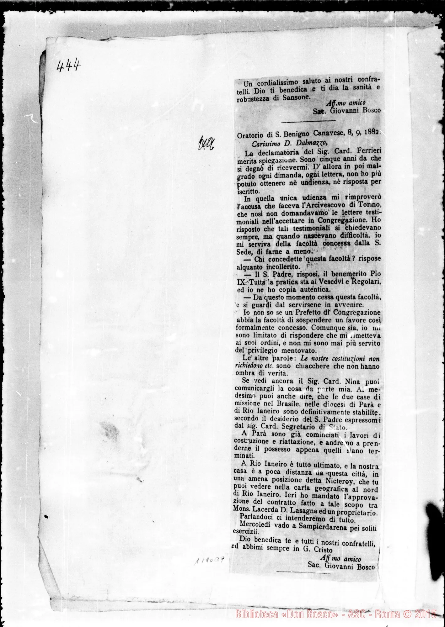 Fotogramma B 7 — » Vol. XLIV, Aggiunte. Dal 1882 al 1888.