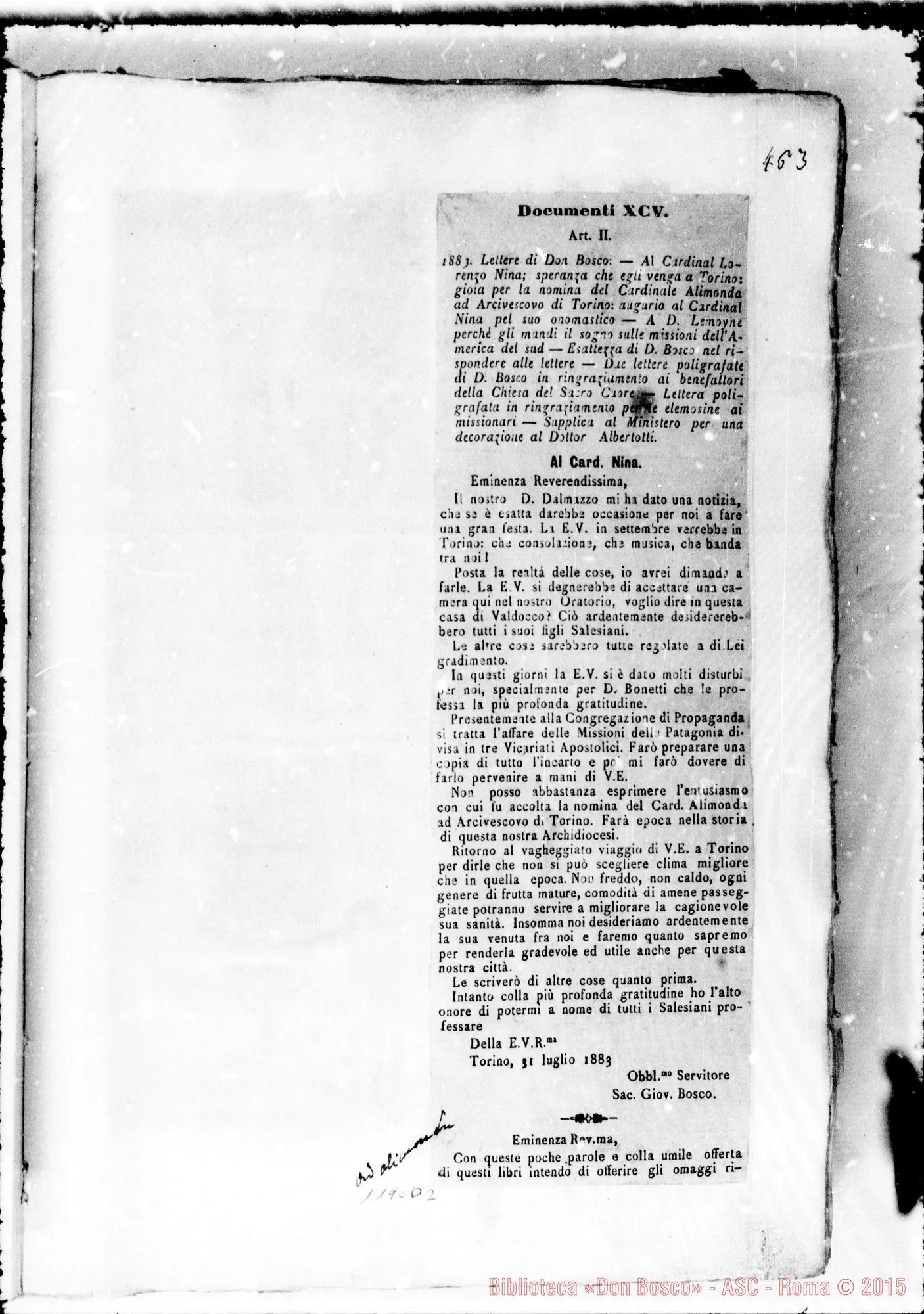 Fotogramma D 2 — » Vol. XLIV, Aggiunte. Dal 1882 al 1888.