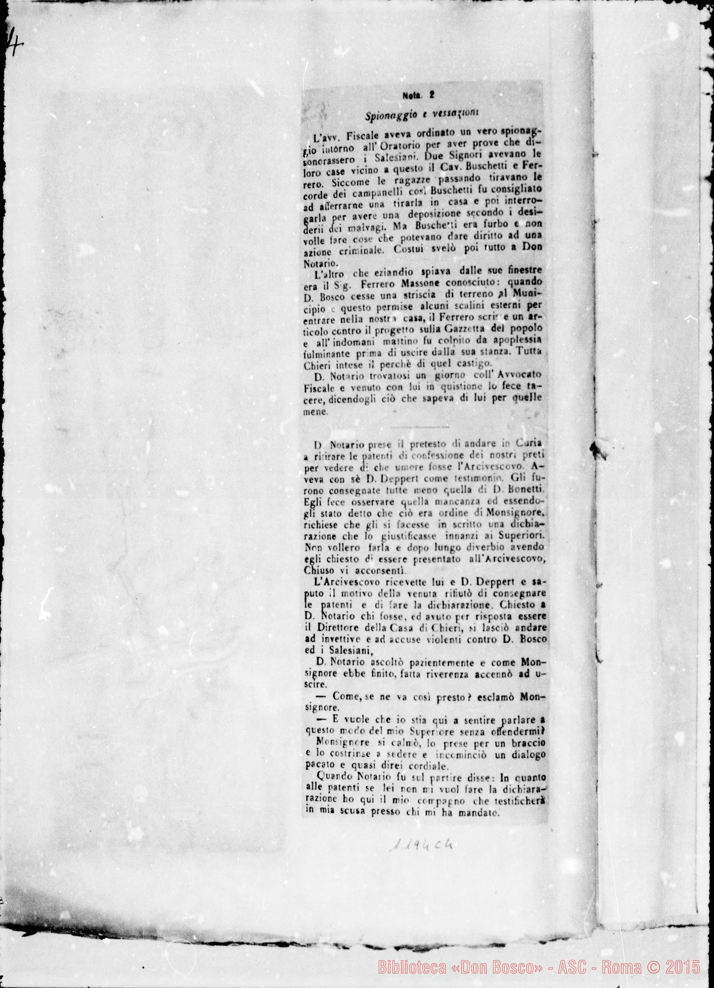 Fotogramma C 4 — » Vol. XLV, Mons. Gastaldi, E D. Bonetti.