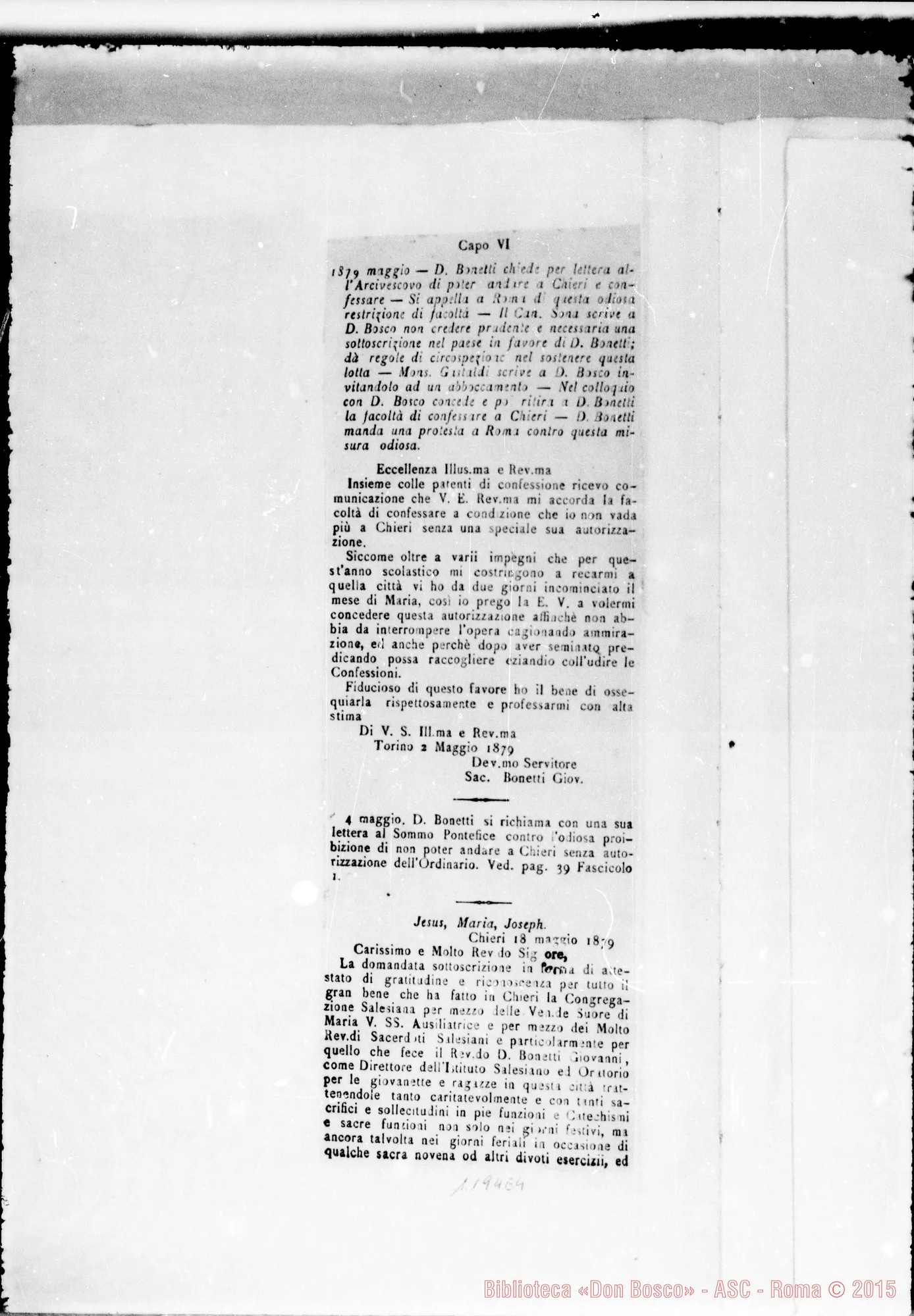 Fotogramma E 4 — » Vol. XLV, Mons. Gastaldi, E D. Bonetti.