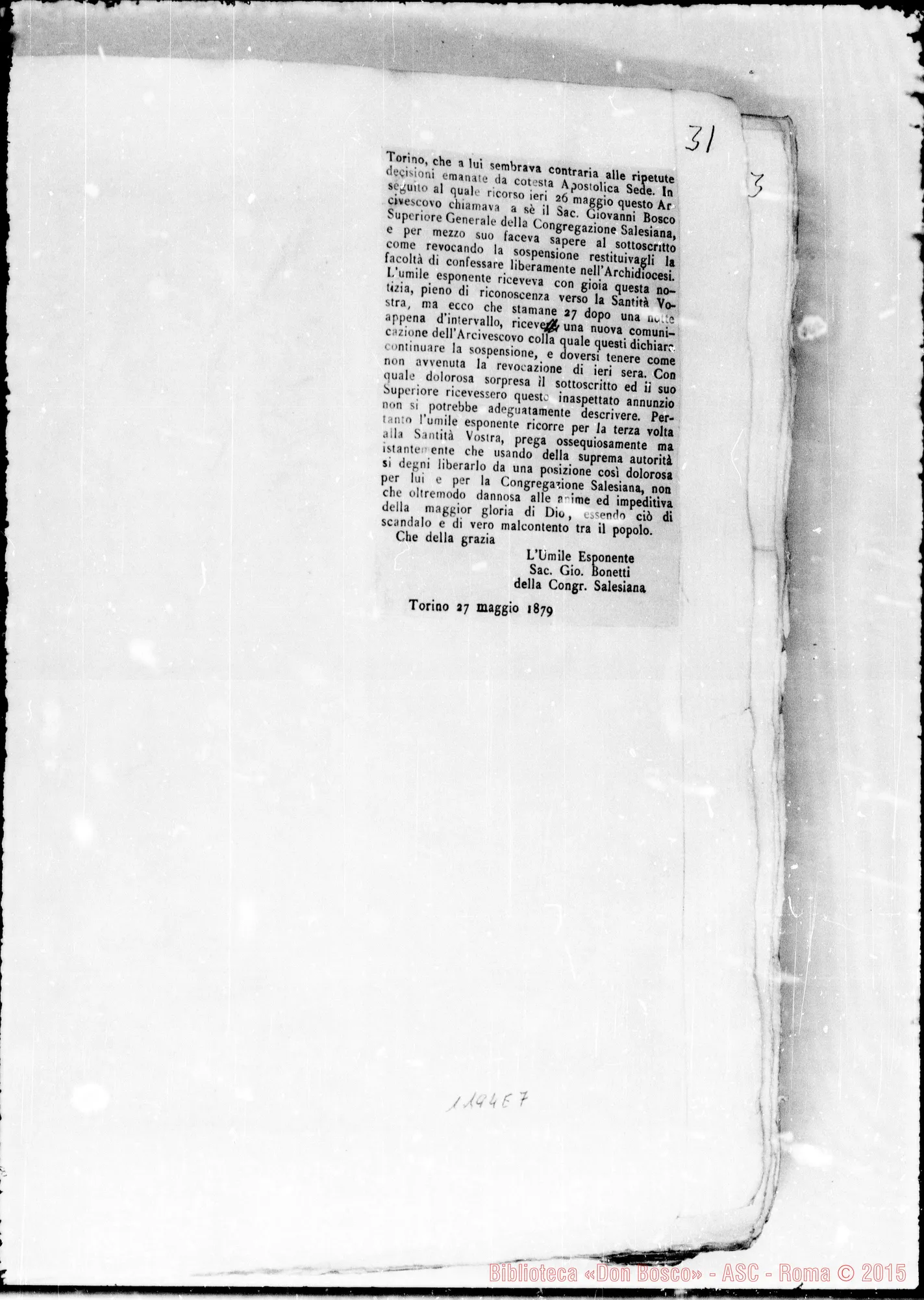Fotogramma E 7 — » Vol. XLV, Mons. Gastaldi, E D. Bonetti.
