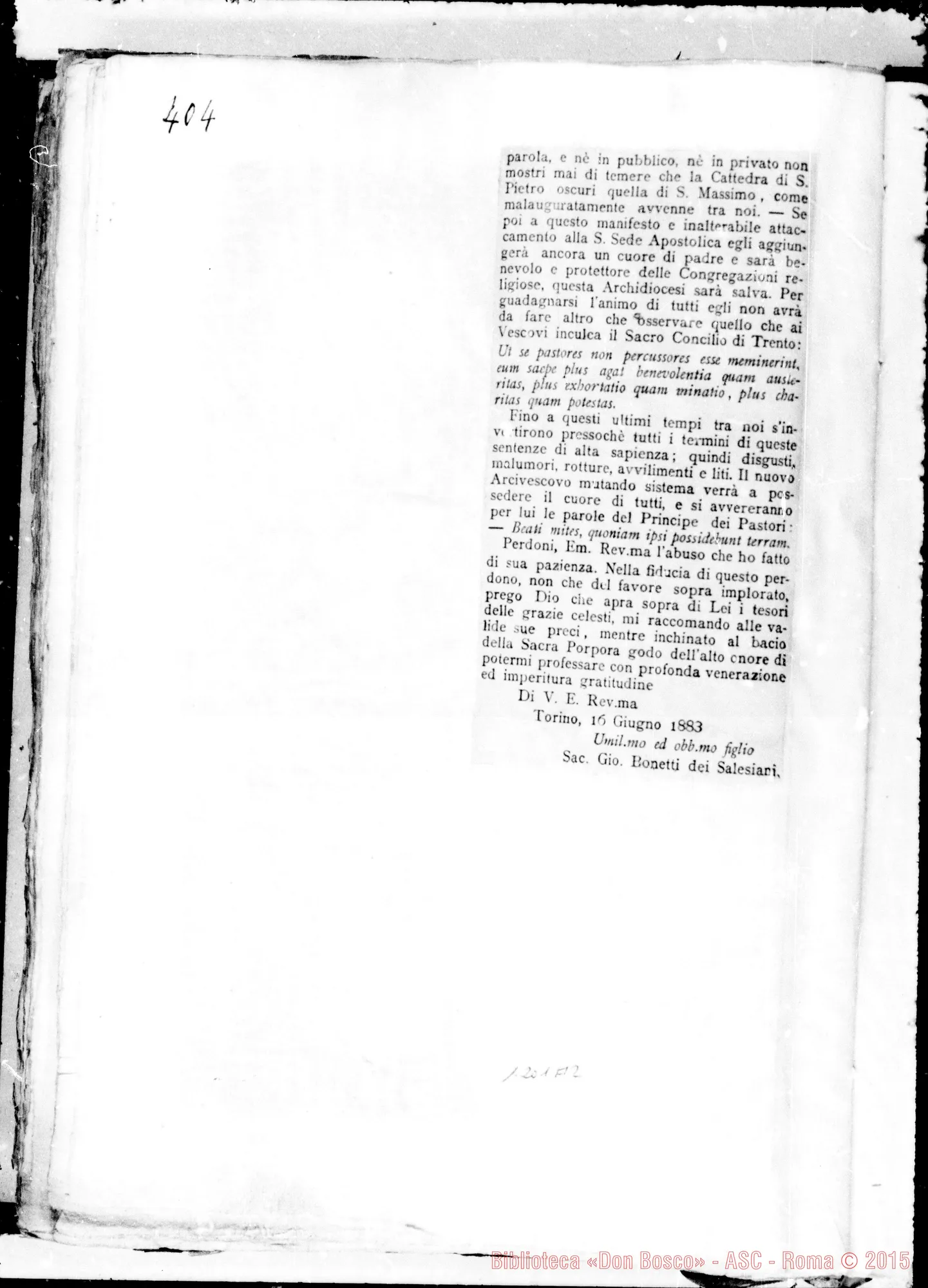Fotogramma A 2 — » Vol. XLV, Mons. Gastaldi, E D. Bonetti.