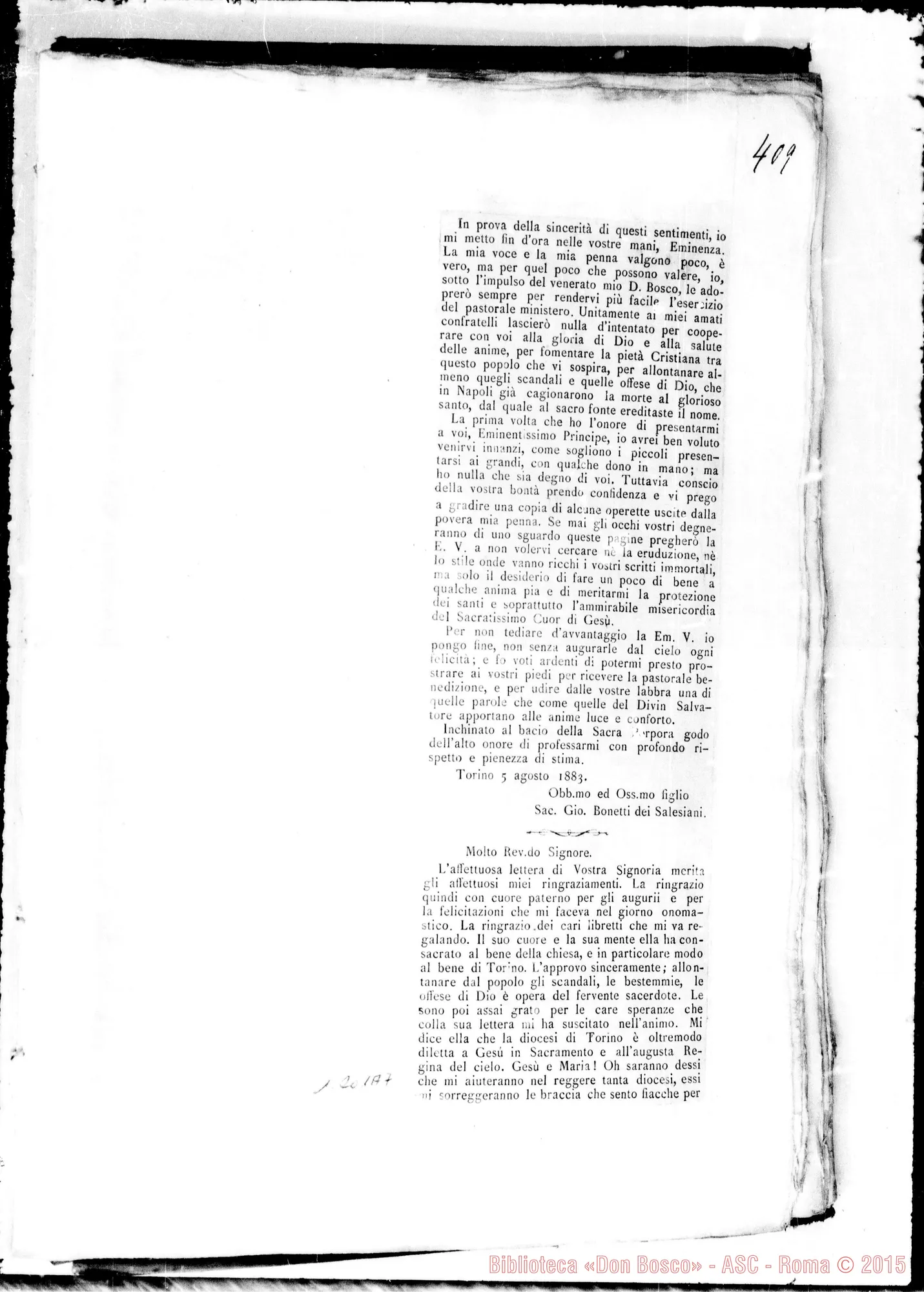 Fotogramma A 7 — » Vol. XLV, Mons. Gastaldi, E D. Bonetti.
