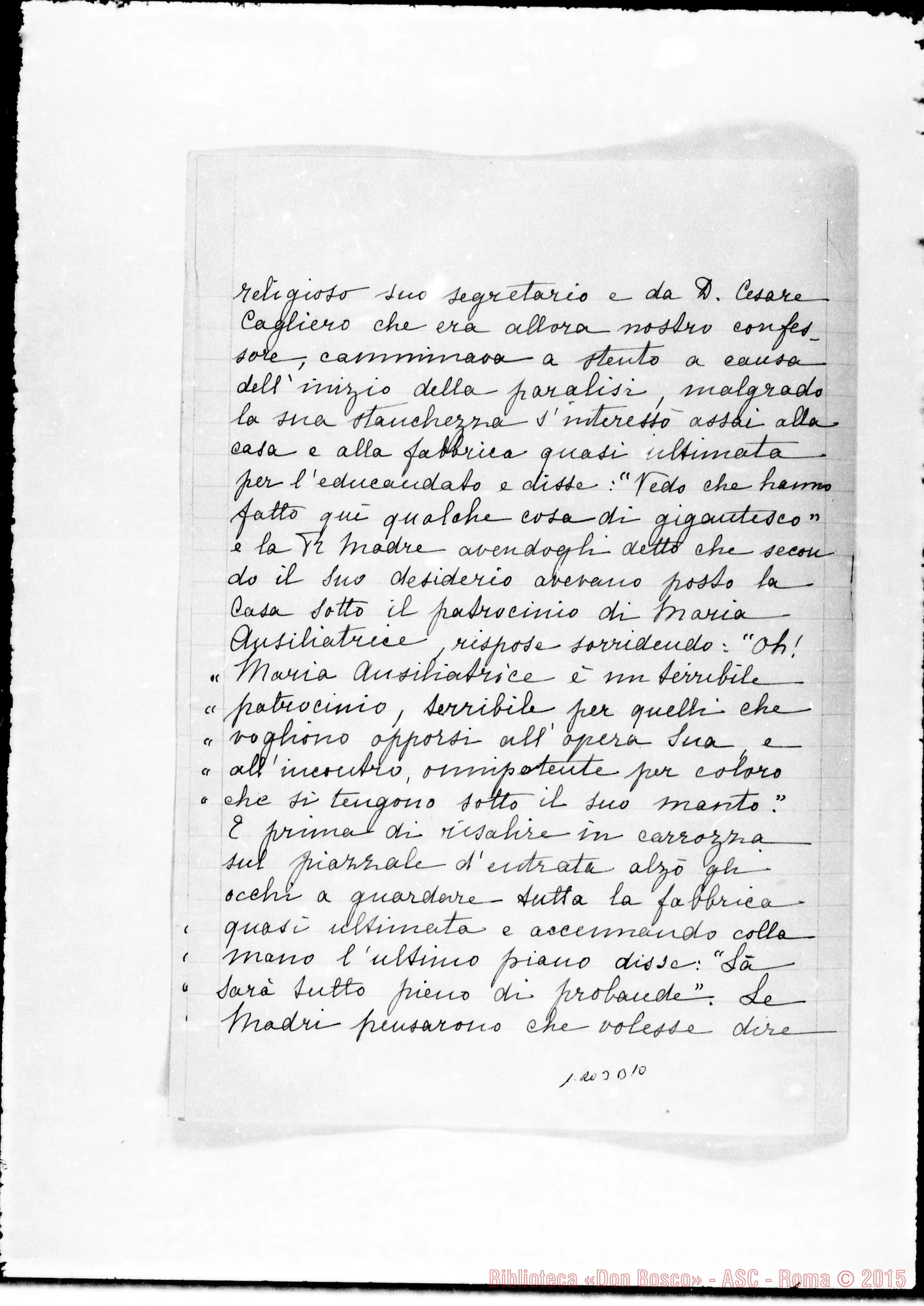 Fotogramma B 10 — Fogli staccati inseriti nei volumi precedenti