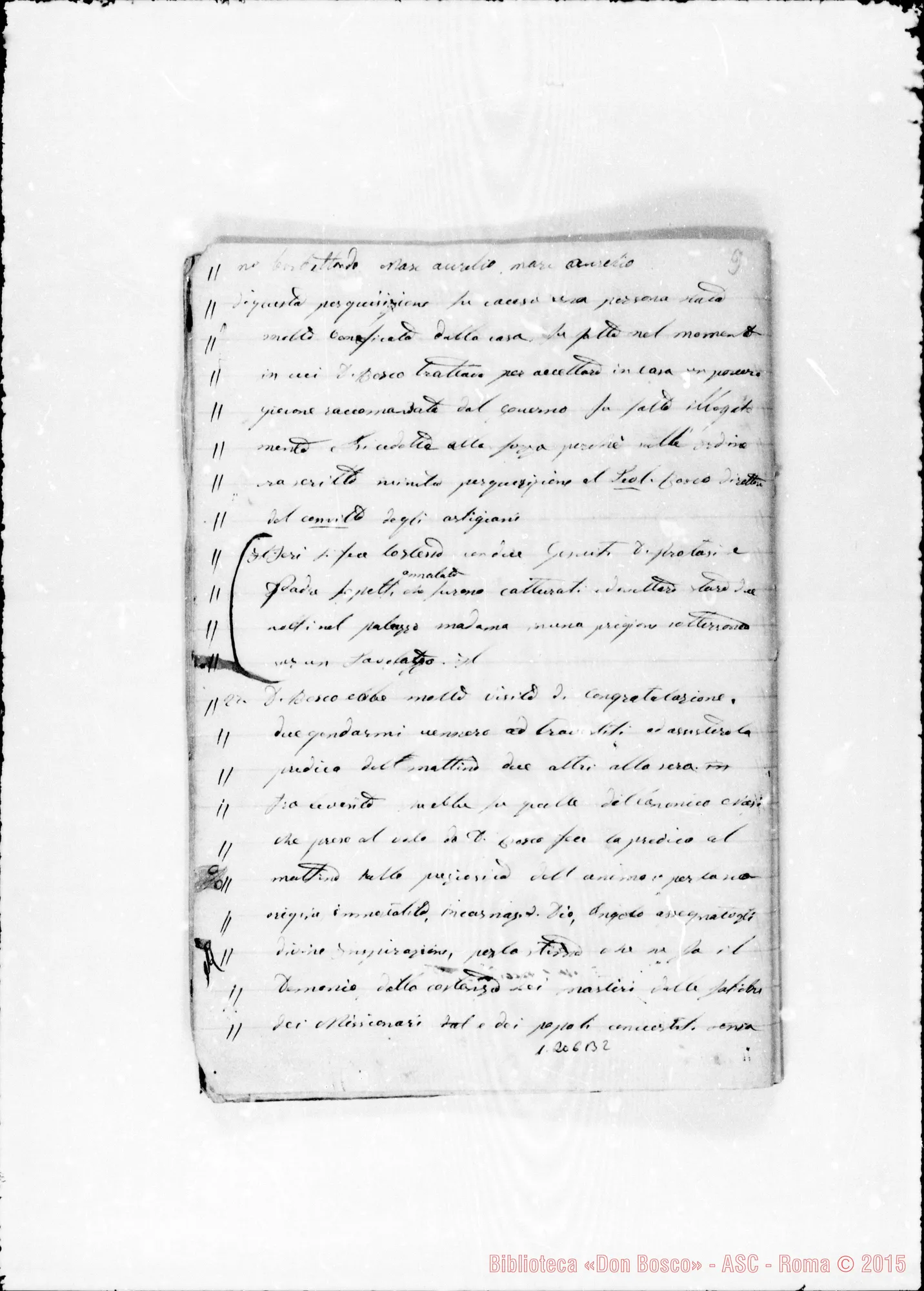 Fotogramma B 2 — Ruffino Domenico, sac. SDB: «Cronaca dell’Oratorio… num. 1 1860…»