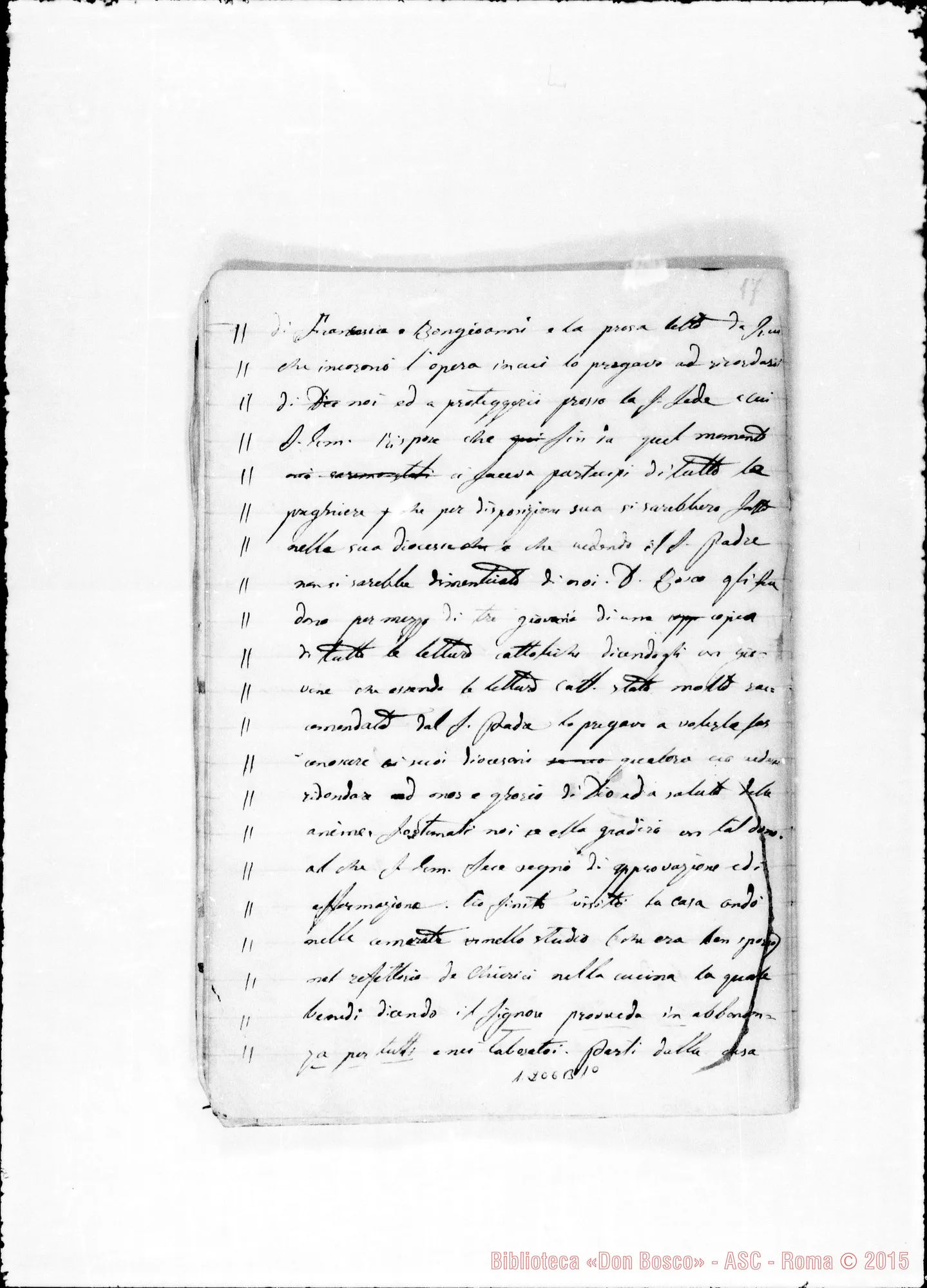 Fotogramma B 10 — Ruffino Domenico, sac. SDB: «Cronaca dell’Oratorio… num. 1 1860…»