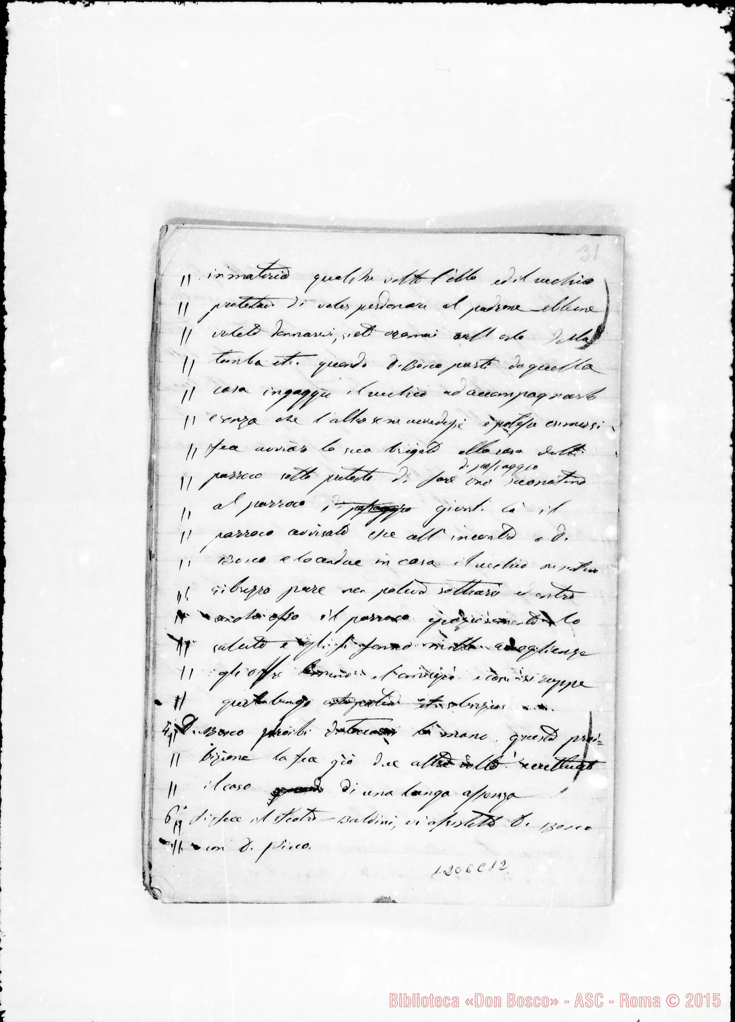 Fotogramma C 12 — Ruffino Domenico, sac. SDB: «Cronaca dell’Oratorio… num. 1 1860…»