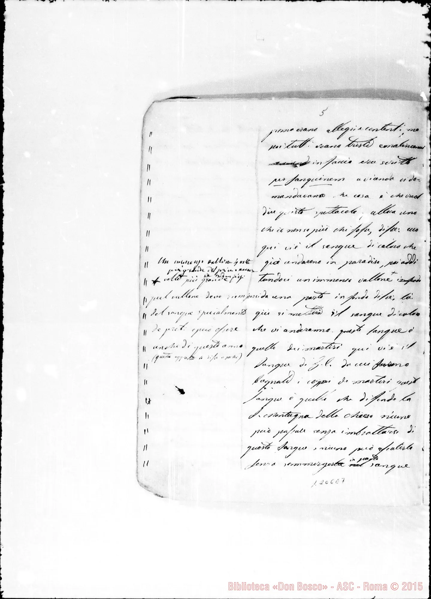 Fotogramma E 7 — «Cronaca 1861-62-63» «D. Bosco venuto A Bergamo…»