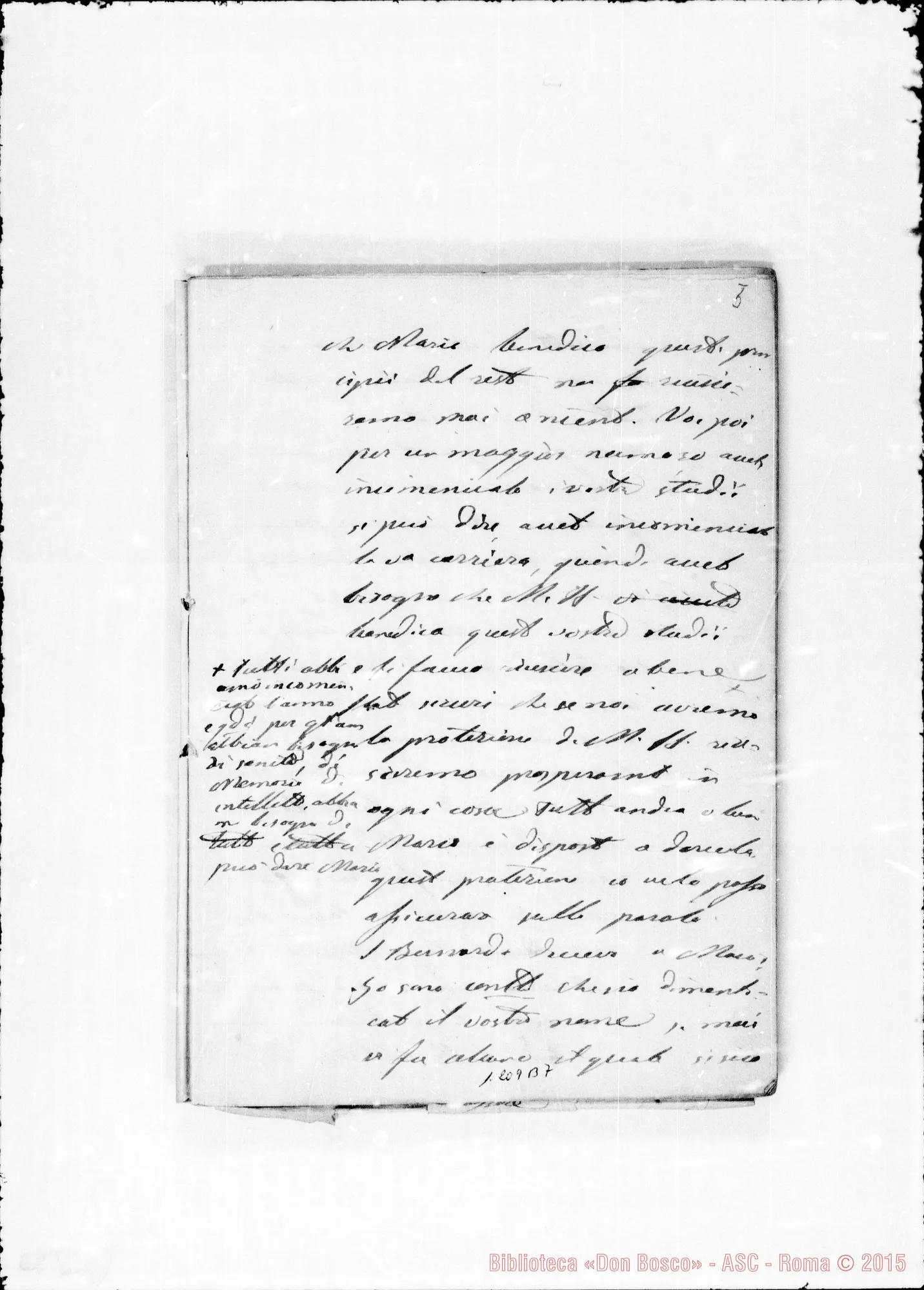 Fotogramma B 7 — «1861» «29 9bre. Ancora domani…»
