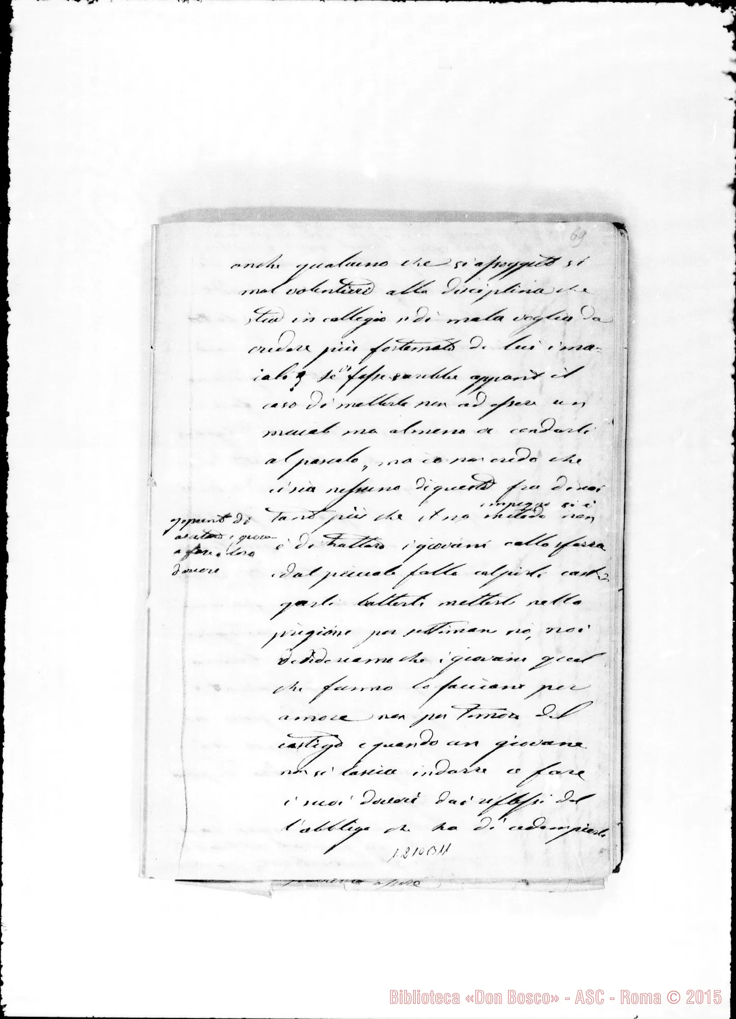 Fotogramma B 11 — «1861» «29 9bre. Ancora domani…»