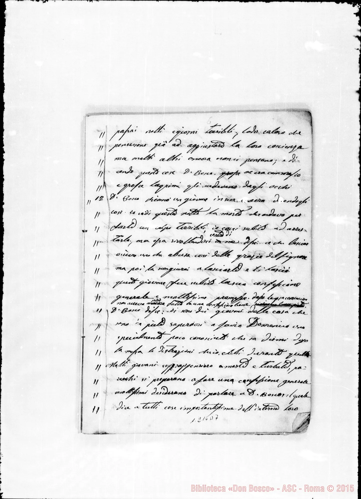 Fotogramma D 7 — «Cronaca deH’Oratorio… num. 2 1861»