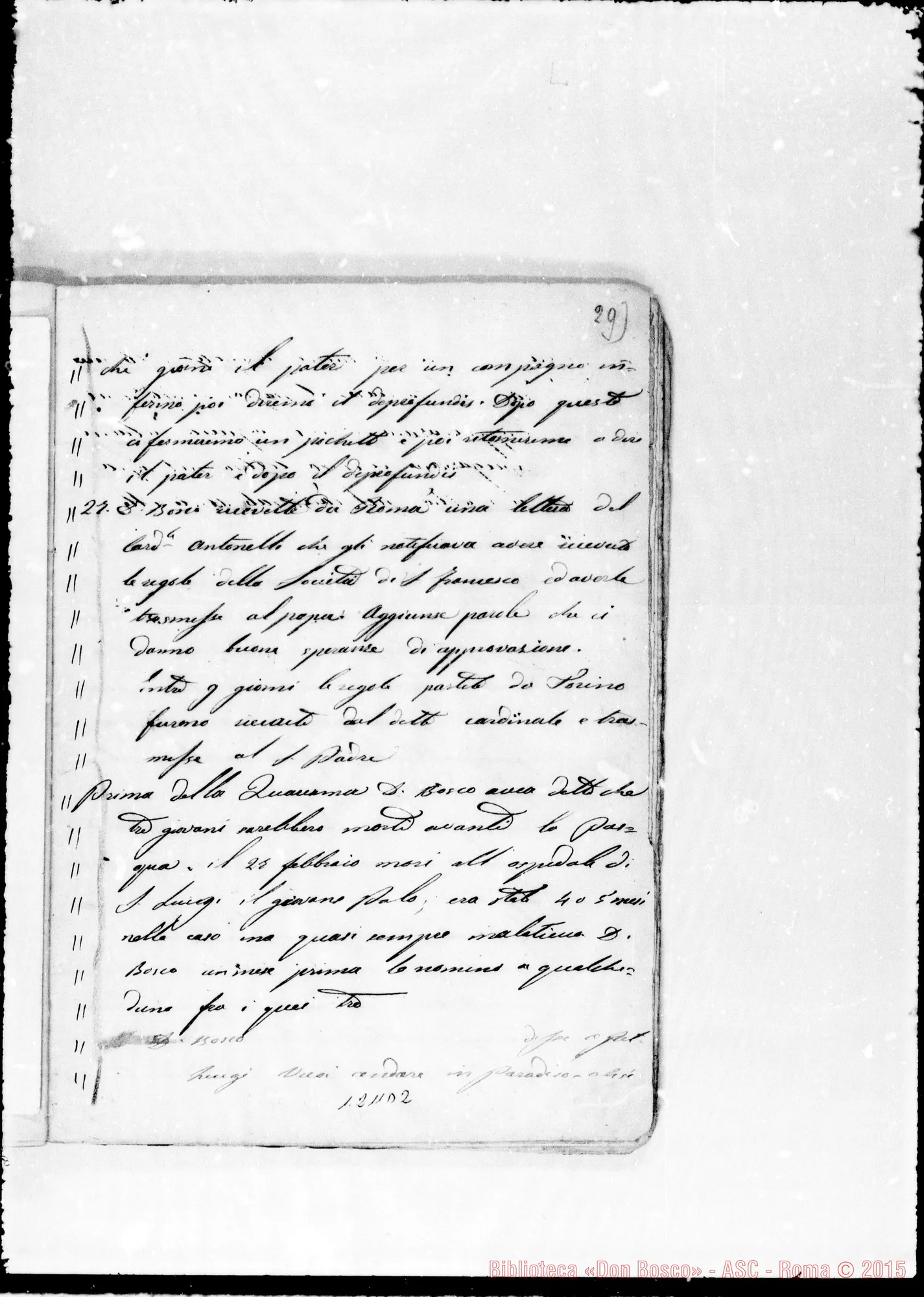 Fotogramma D 2 — «1861-62-63-64». «Le doti grandi E luminose…»