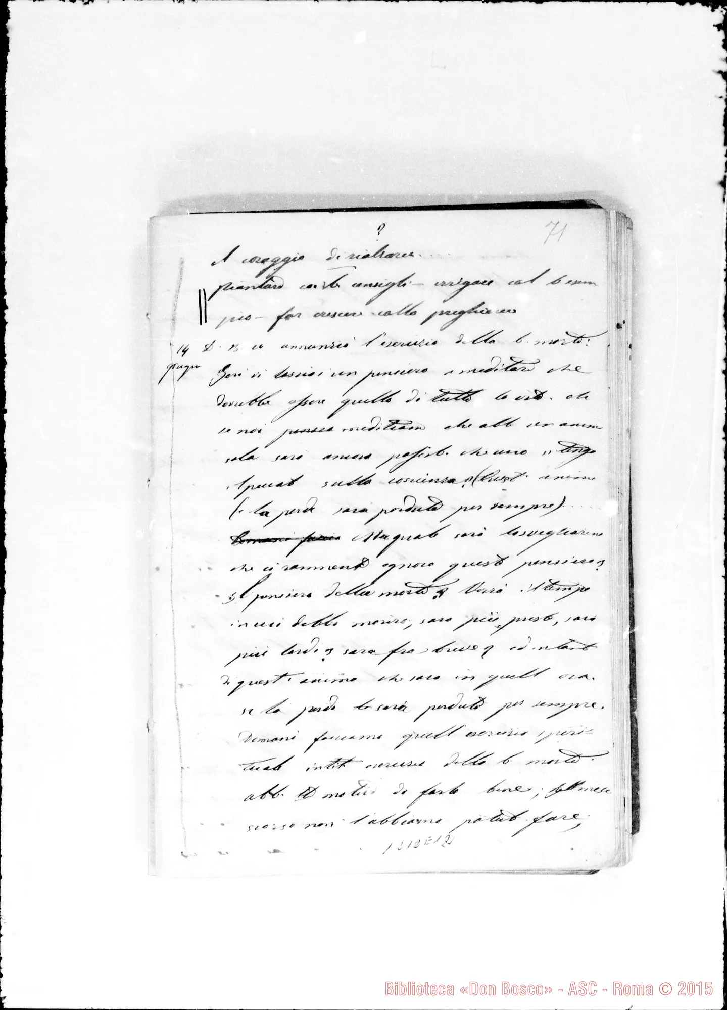 Fotogramma E 12 — «1864». «Libro di Esperienza»