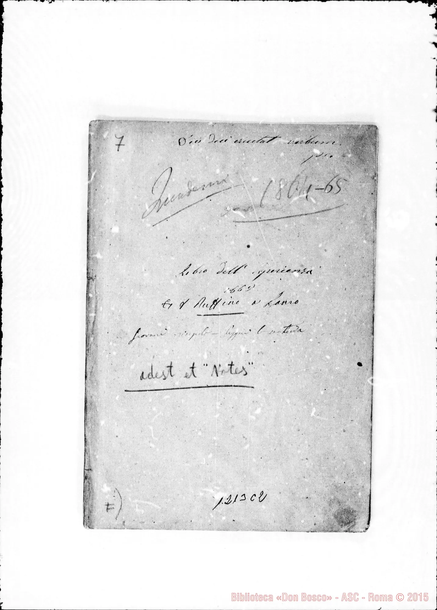 Fotogramma C 2 — «Libro dell’esperienza. 1865»