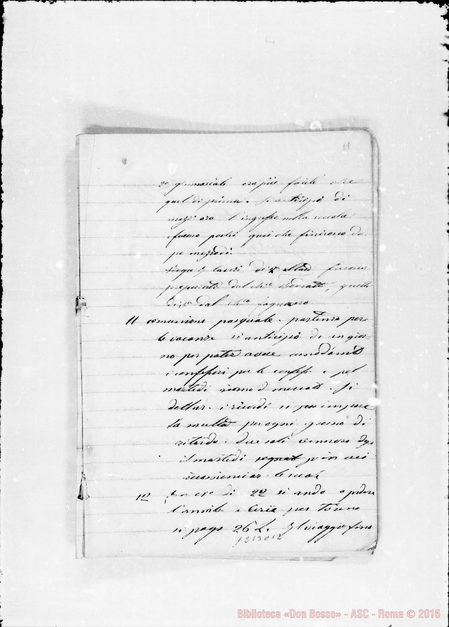 Fotogramma C 12 — «Libro dell’esperienza. 1865»