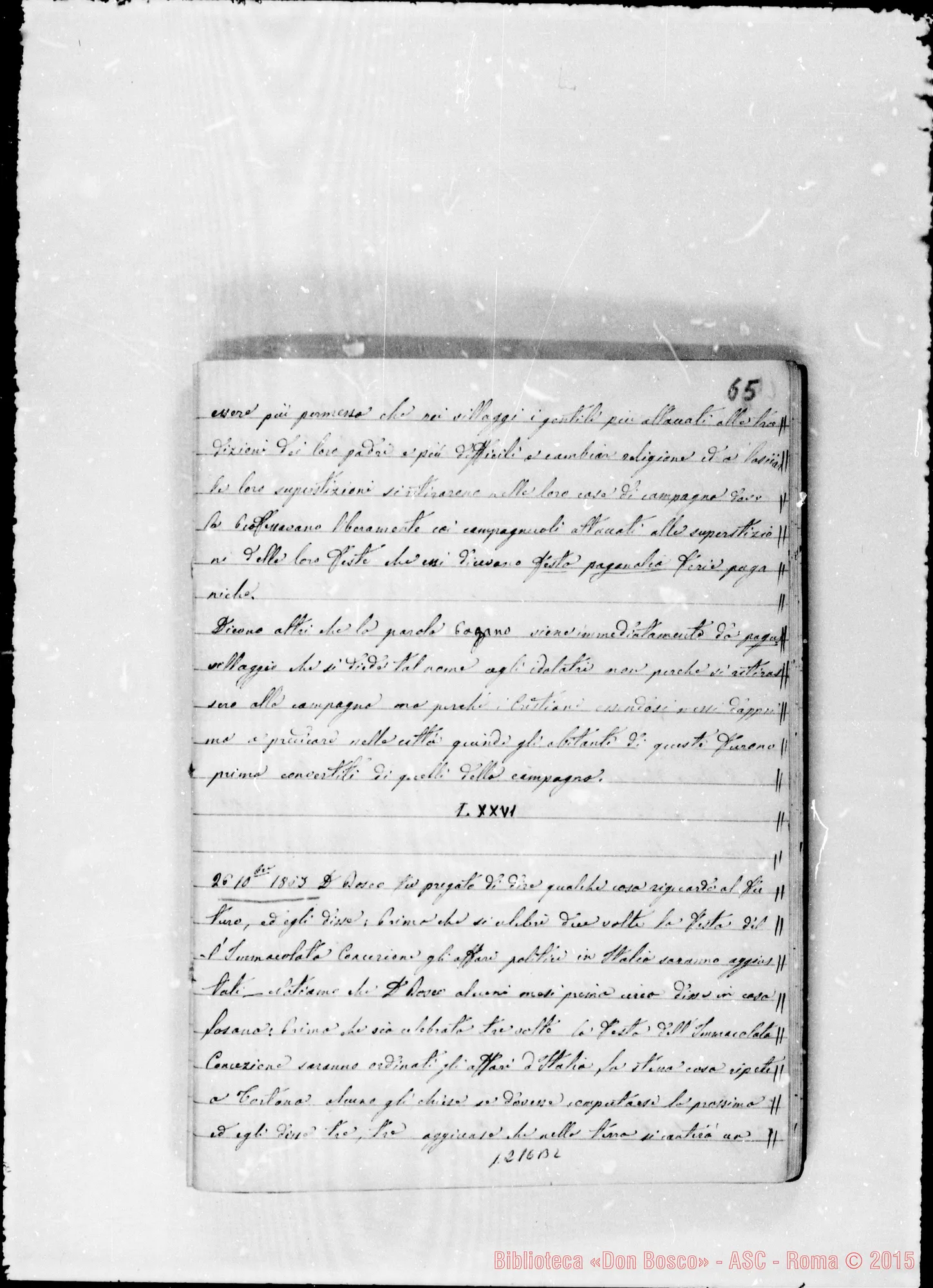 Fotogramma B 2 — «1862-1863». «1 marzo 1863…»