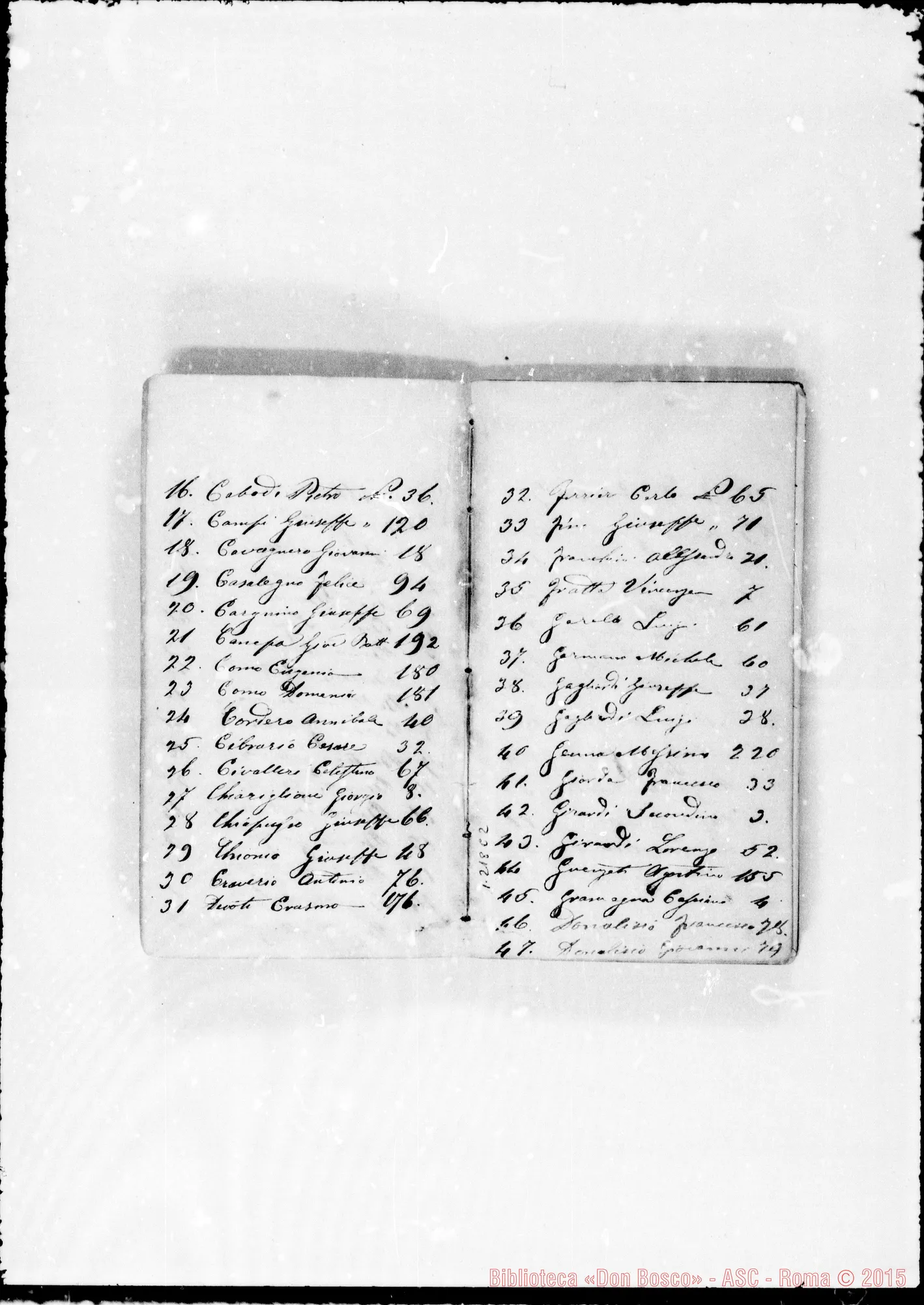 Fotogramma C 2 — Sala Antonio, sac. SDB: Taccuino (1865-66): «Li 20 7bre…»