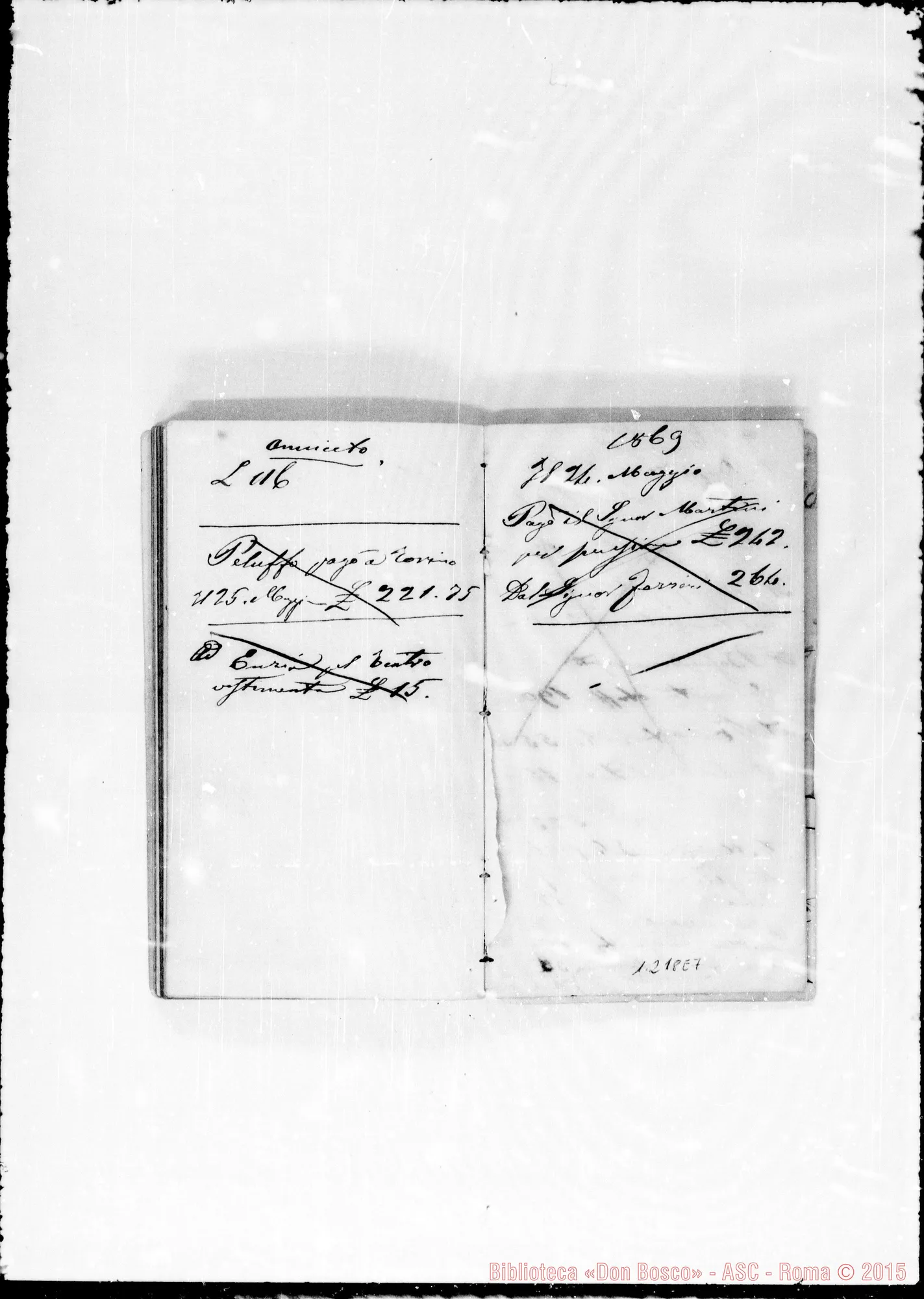 Fotogramma E 7 — Sala Antonio, sac. SDB: Taccuino (1865-66): «Li 20 7bre…»