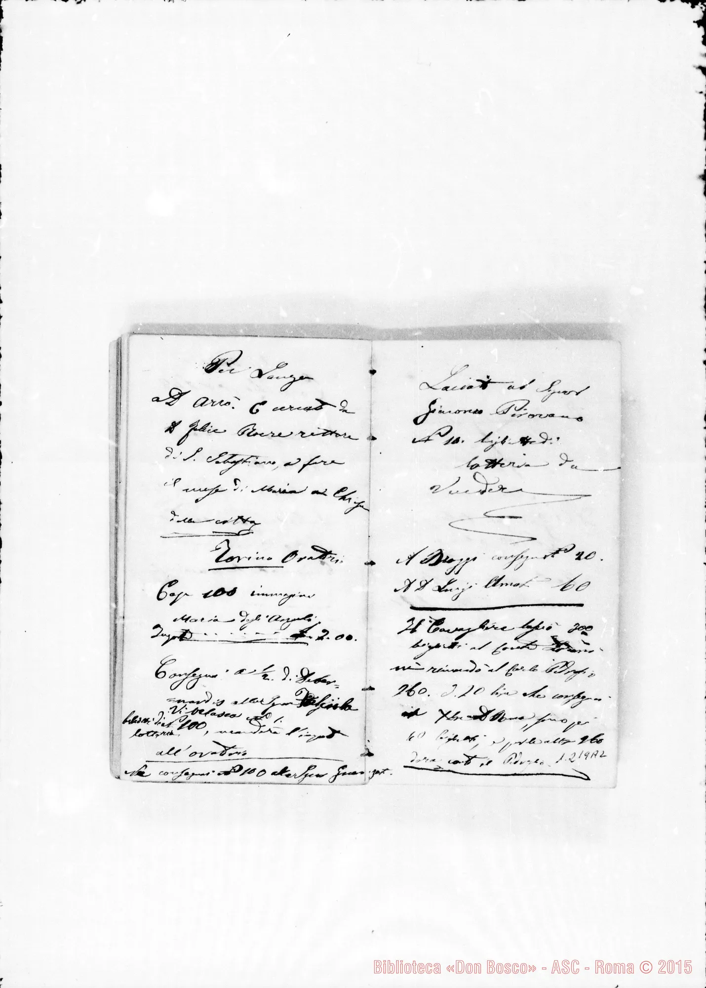 Fotogramma A 2 — Sala Antonio, sac. SDB: Taccuino (1865-66): «Li 20 7bre…»