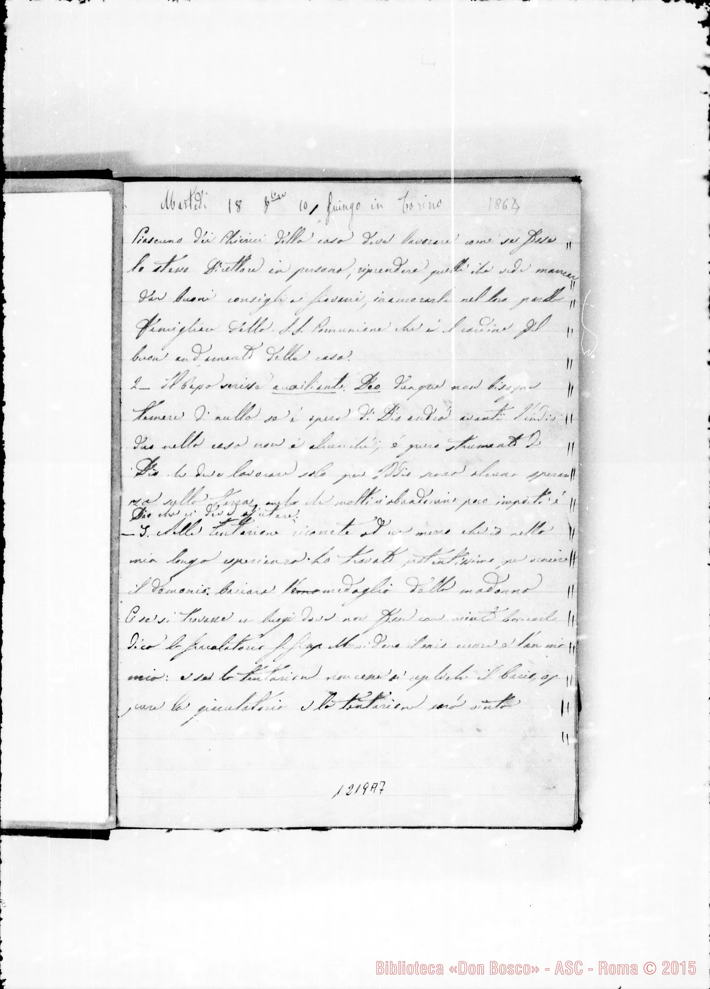 Fotogramma A 7 — Cronaca con note autografe di Lemoyne