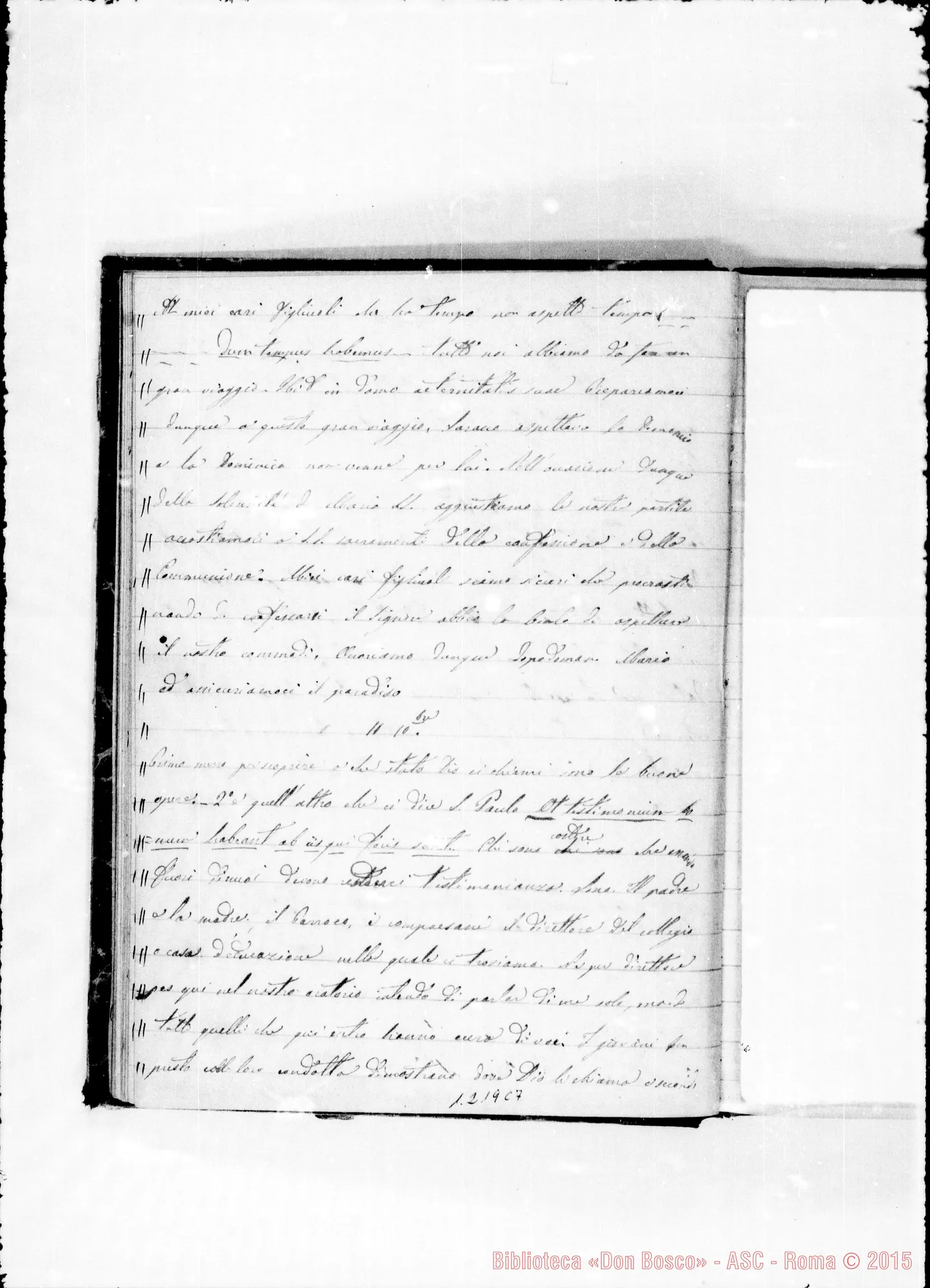 Fotogramma C 7 — Cronaca con note autografe di Lemoyne