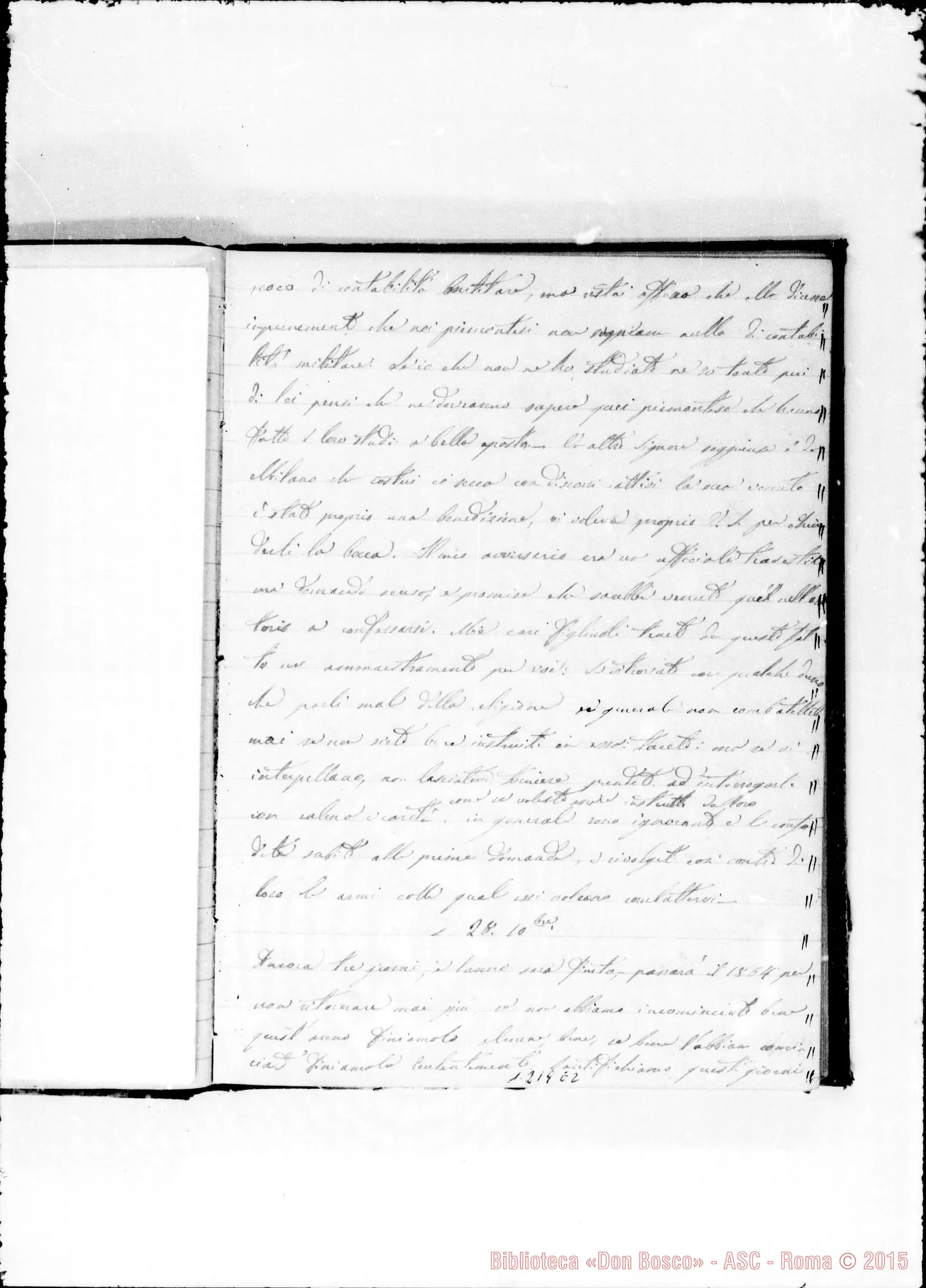 Fotogramma E 2 — Cronaca con note autografe di Lemoyne
