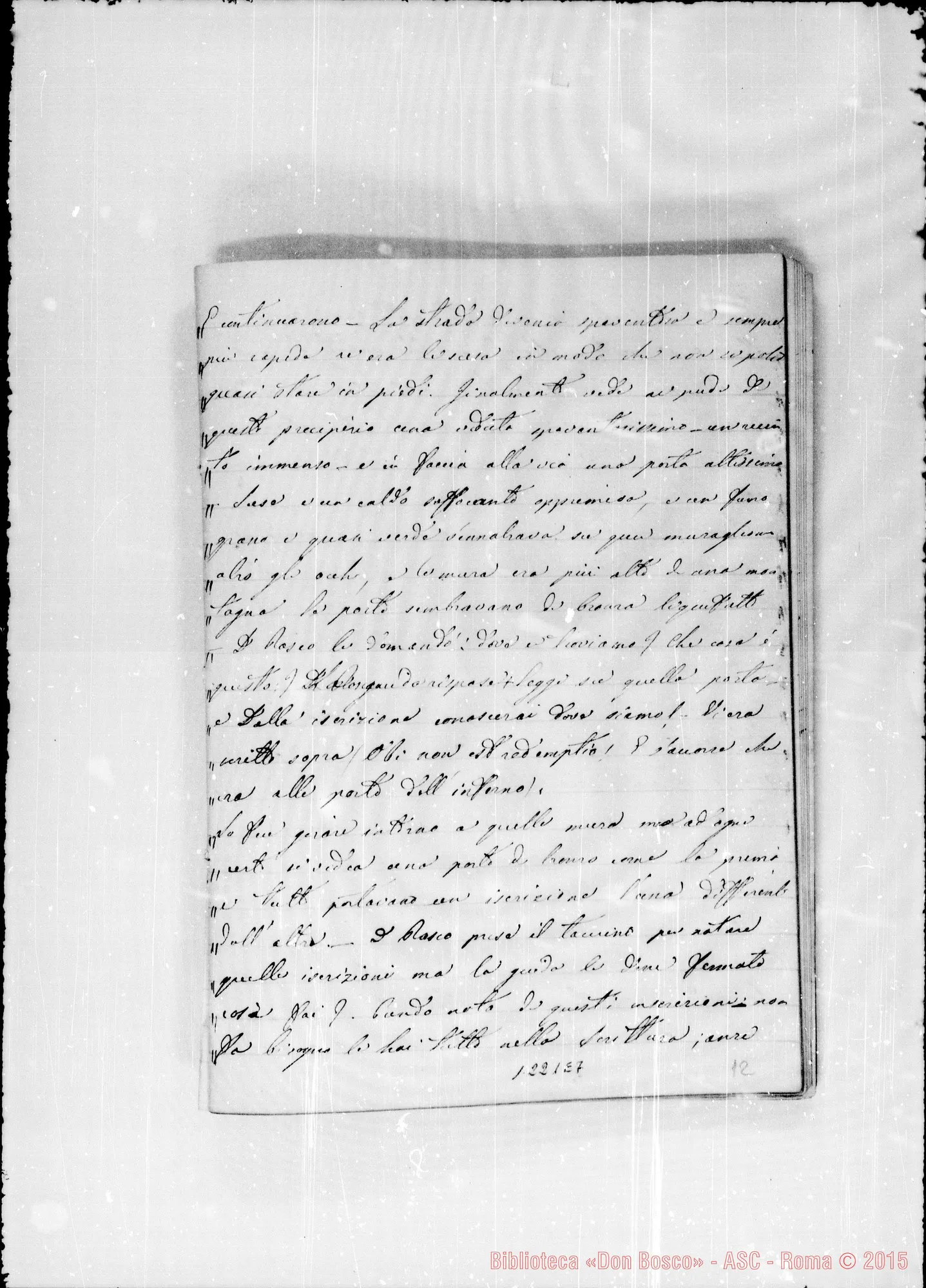 Fotogramma E 7 — Memorie (1871-72). «Sogno: Verso ii principio del…»