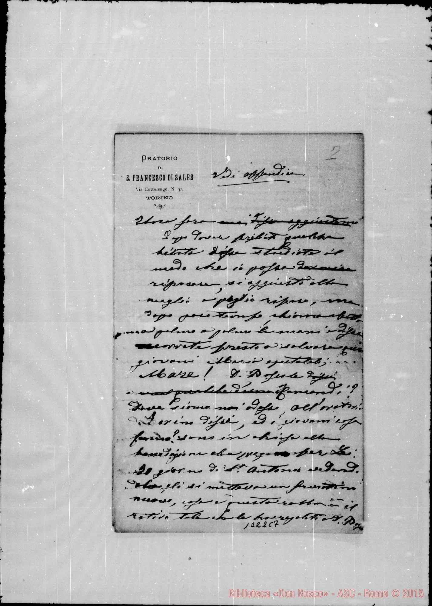 Fotogramma C 7 — «Memorie D. Bosco». (1887-88)