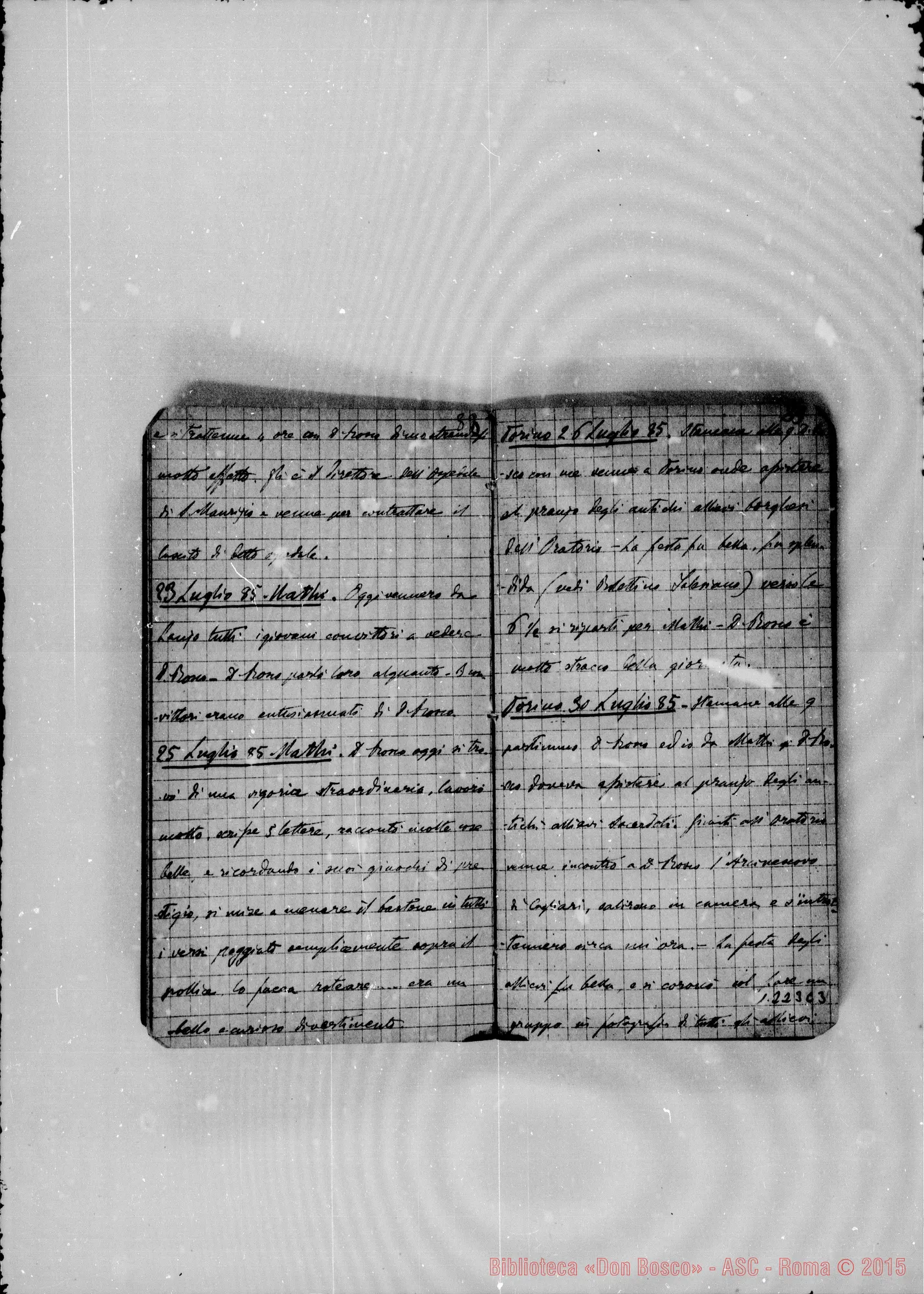 Fotogramma C 3 — «Cronaca di D. Bosco dal 6- 5-1885 al 1- 3-1886»