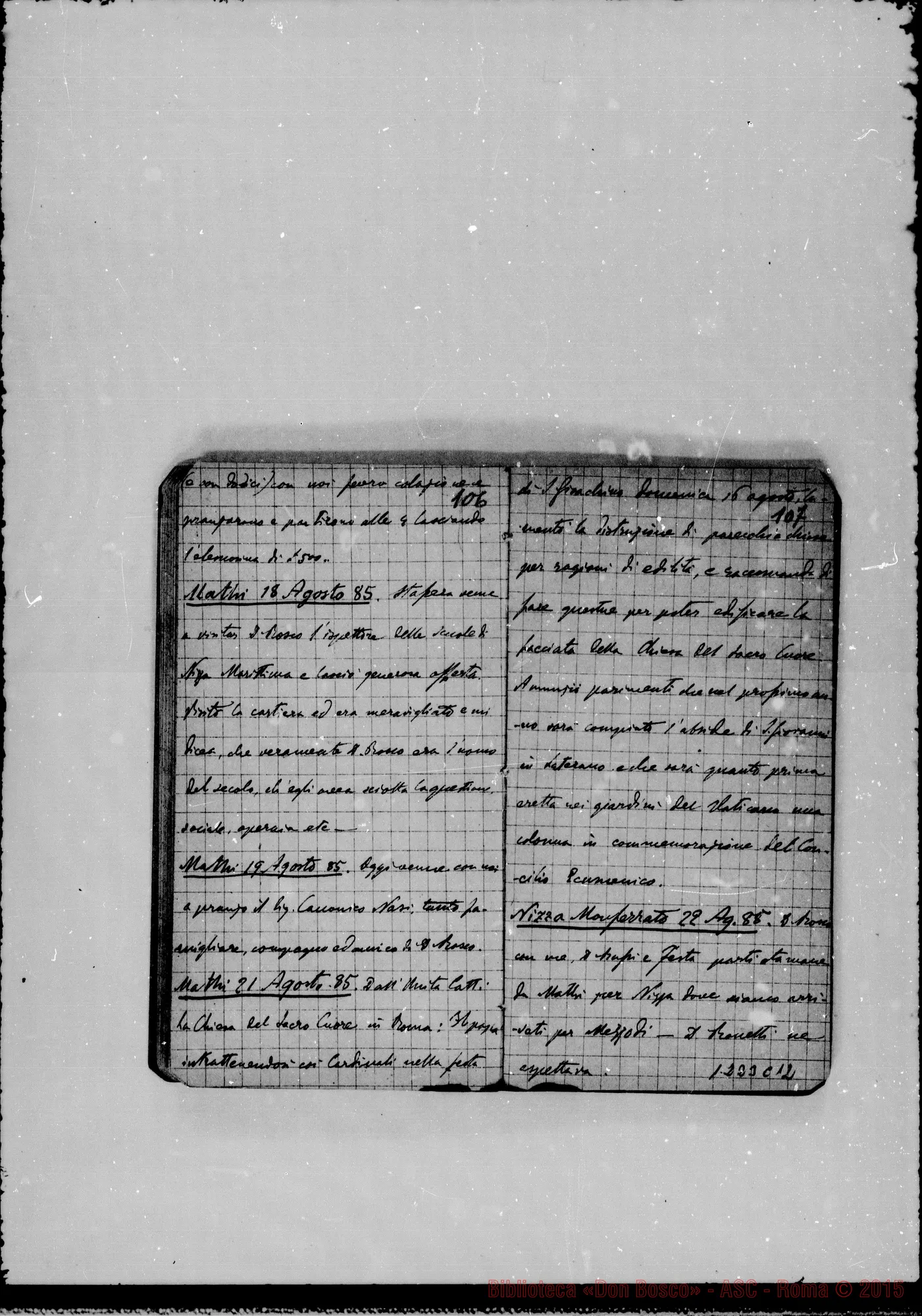 Fotogramma C 12 — «Cronaca di D. Bosco dal 6- 5-1885 al 1- 3-1886»