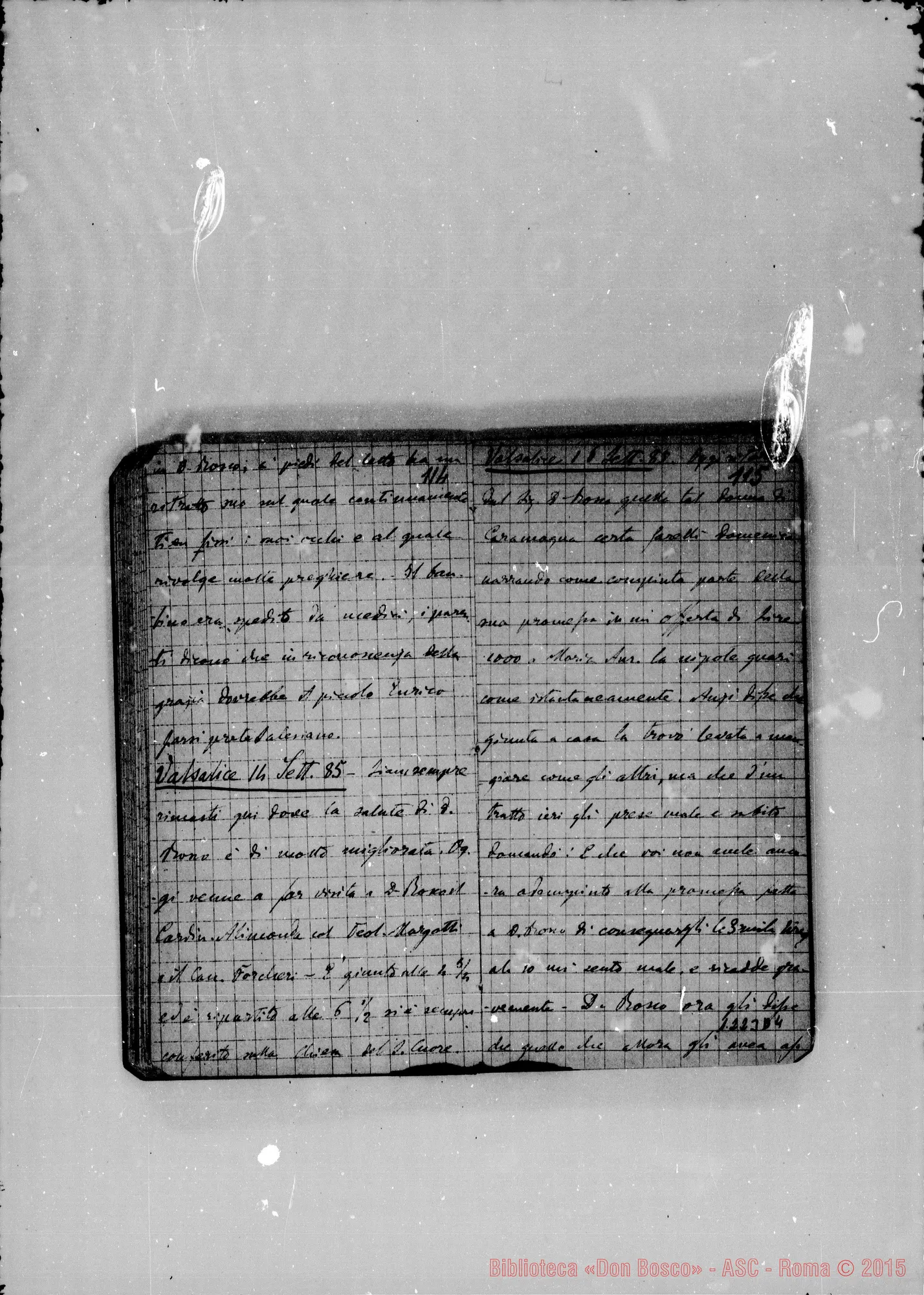 Fotogramma D 4 — «Cronaca di D. Bosco dal 6- 5-1885 al 1- 3-1886»