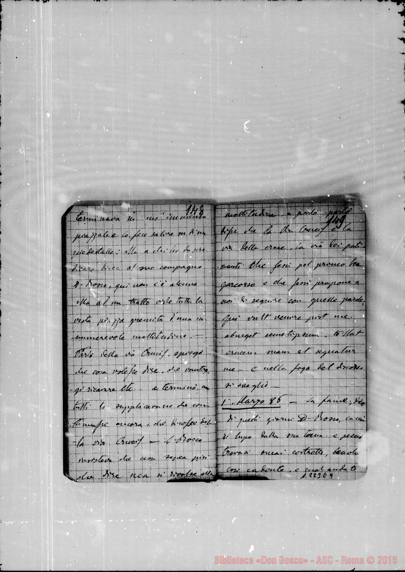 Fotogramma E 9 — «Cronaca di D. Bosco dal 6- 5-1885 al 1- 3-1886»