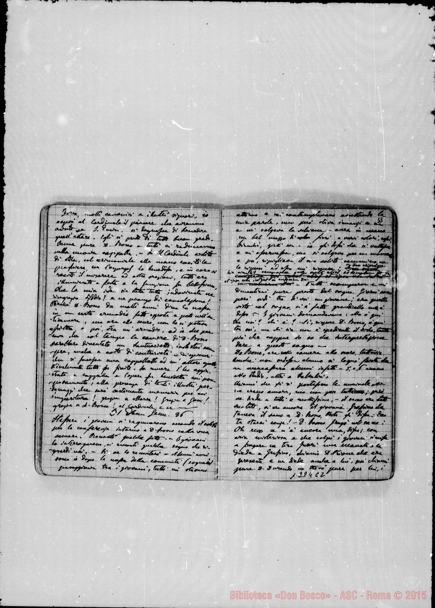 Fotogramma C 2 — «Cronaca di D. Bosco dal 24- 3-1885 al 14- 4-1886»