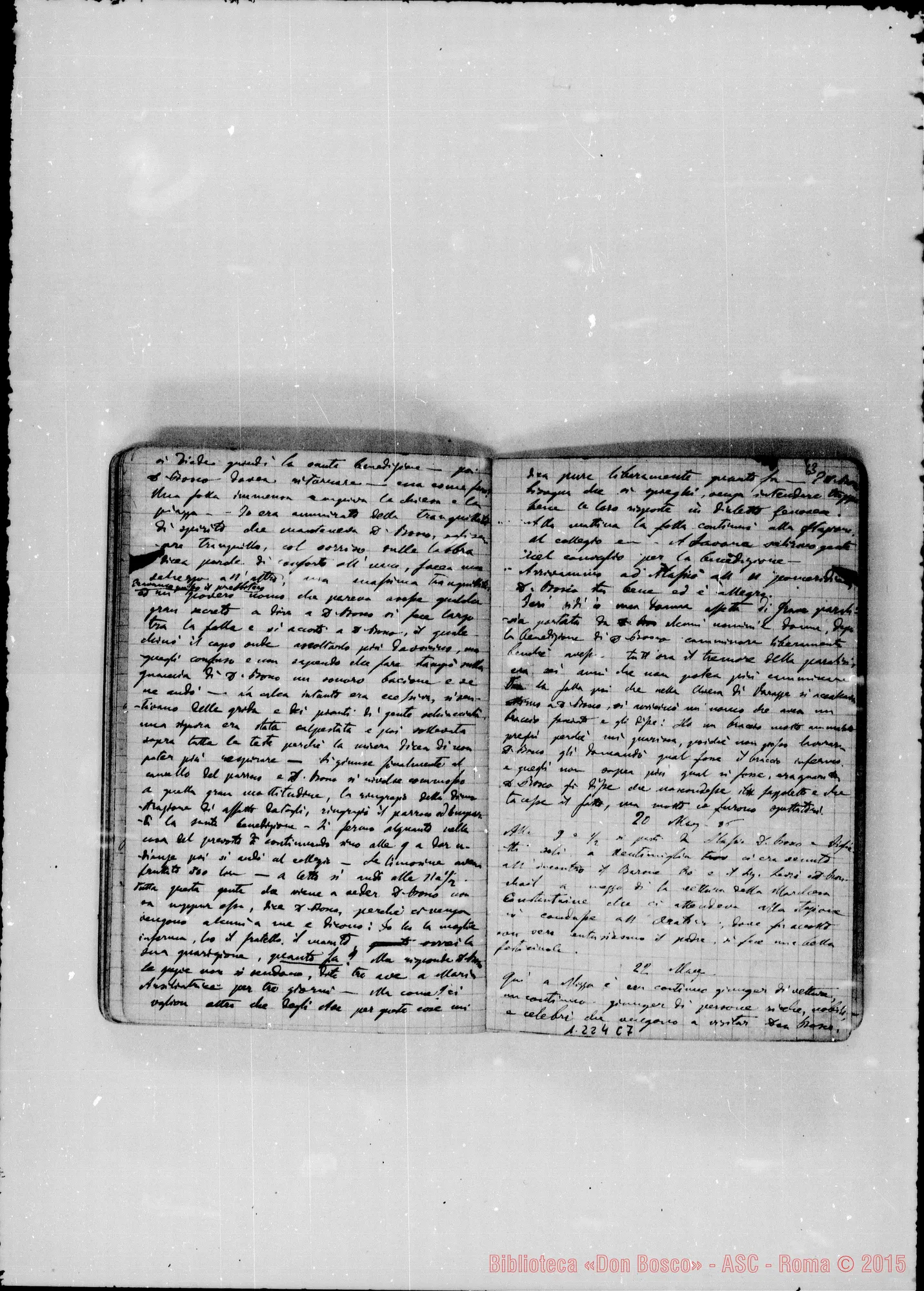 Fotogramma C 7 — «Cronaca di D. Bosco dal 24- 3-1885 al 14- 4-1886»