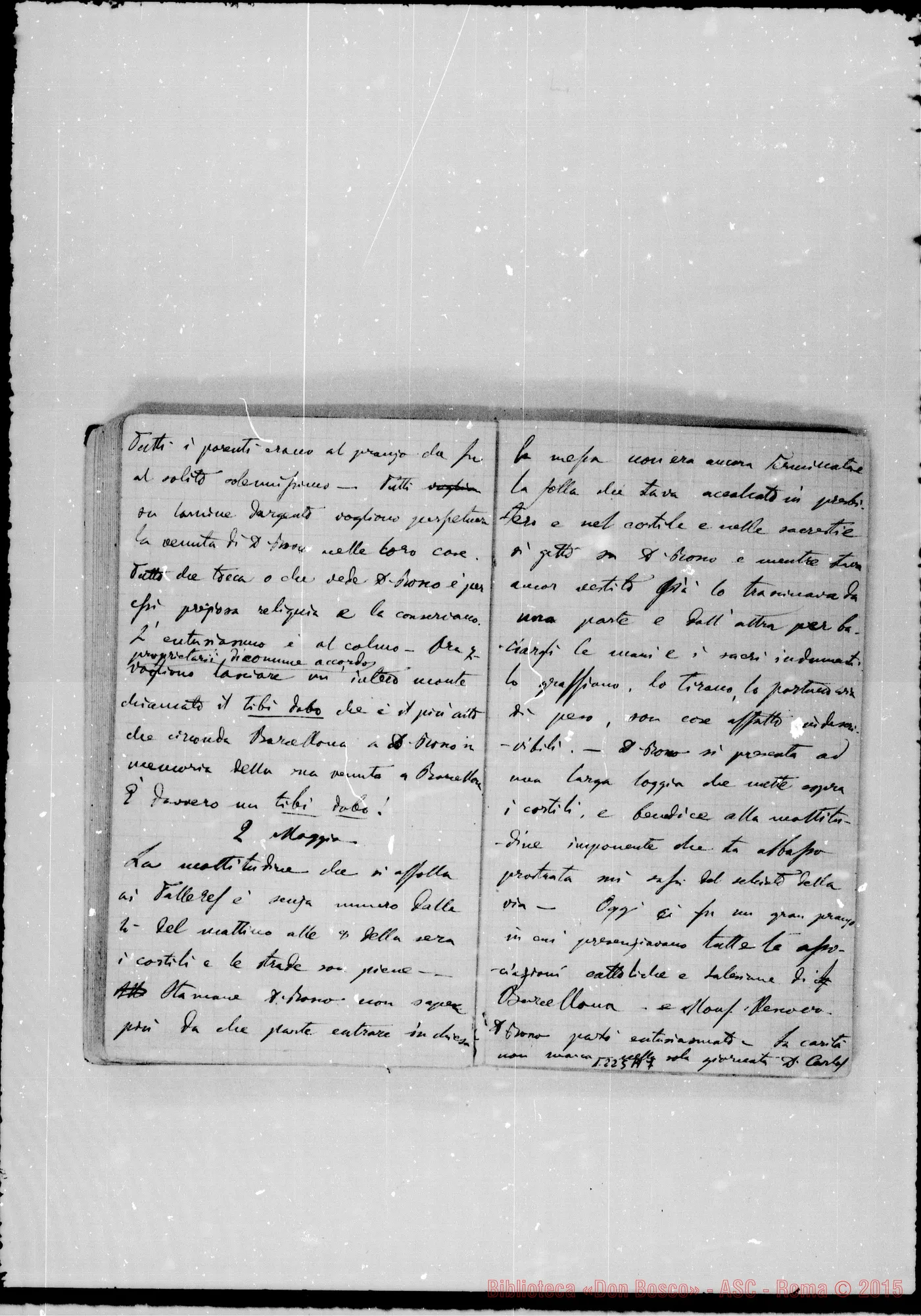 Fotogramma A 7 — «Cronaca di D. Bosco dal 15- 4-1886 al 16- 5-1886»