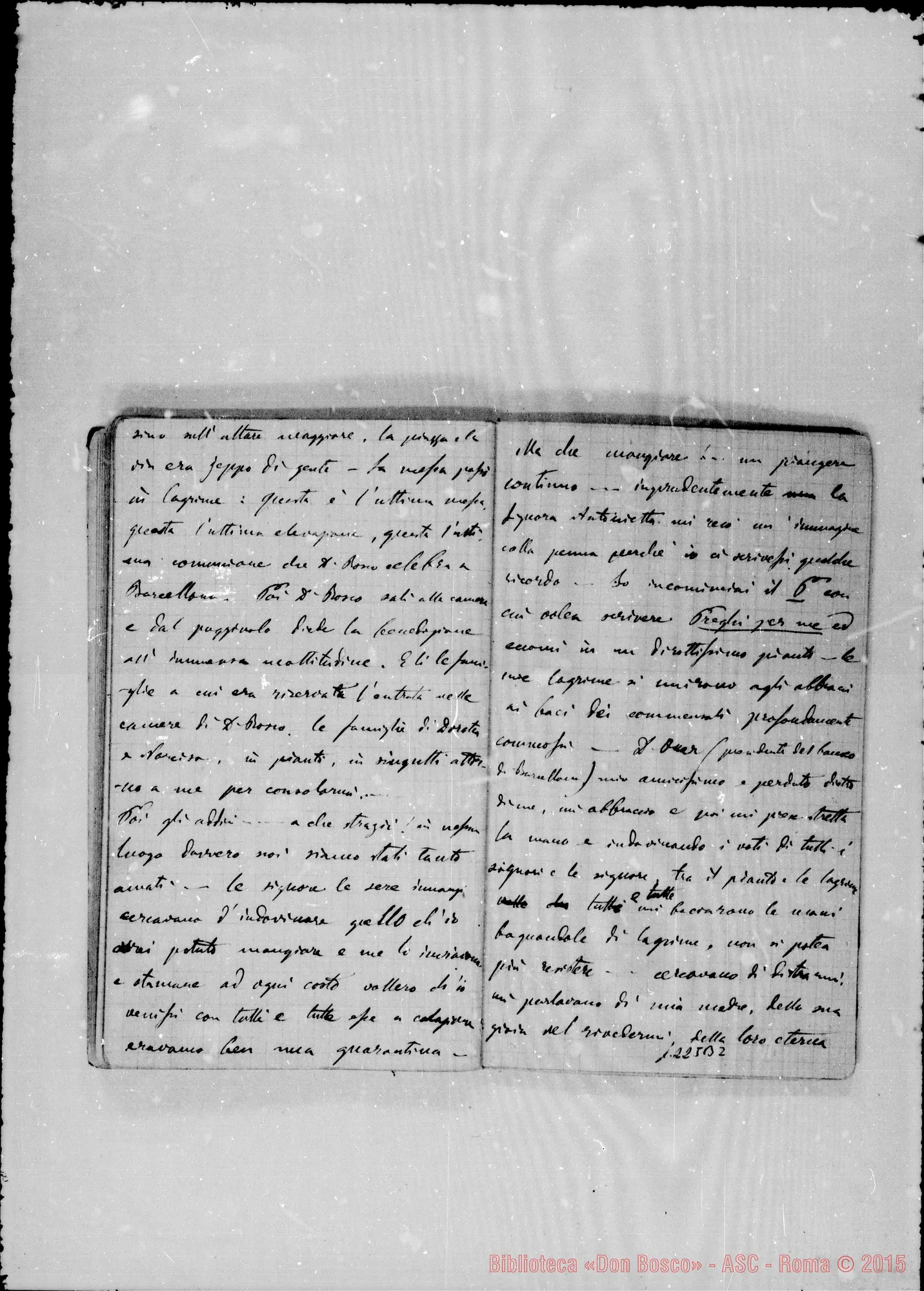 Fotogramma B 2 — «Cronaca di D. Bosco dal 15- 4-1886 al 16- 5-1886»