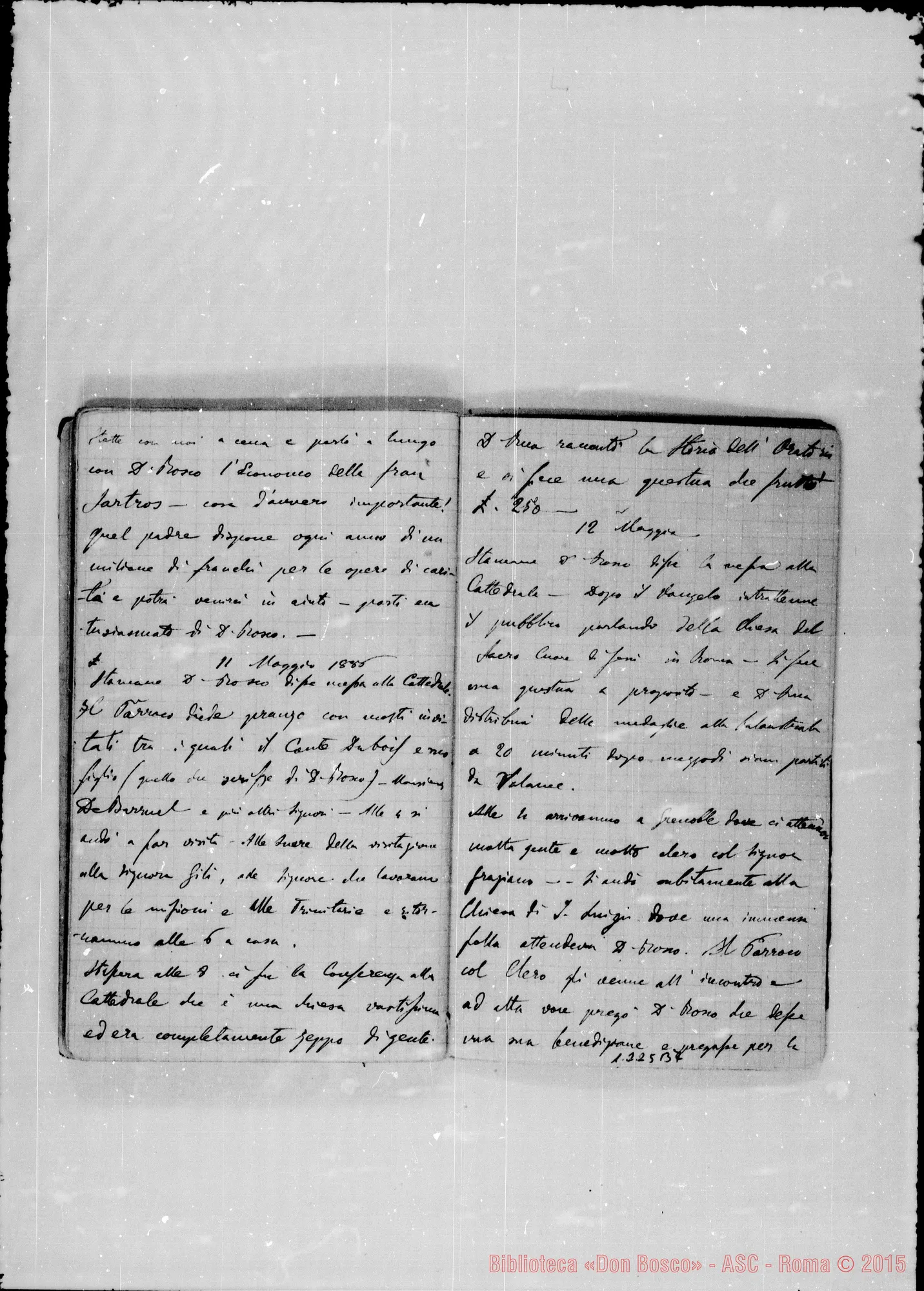 Fotogramma B 7 — «Cronaca di D. Bosco dal 15- 4-1886 al 16- 5-1886»