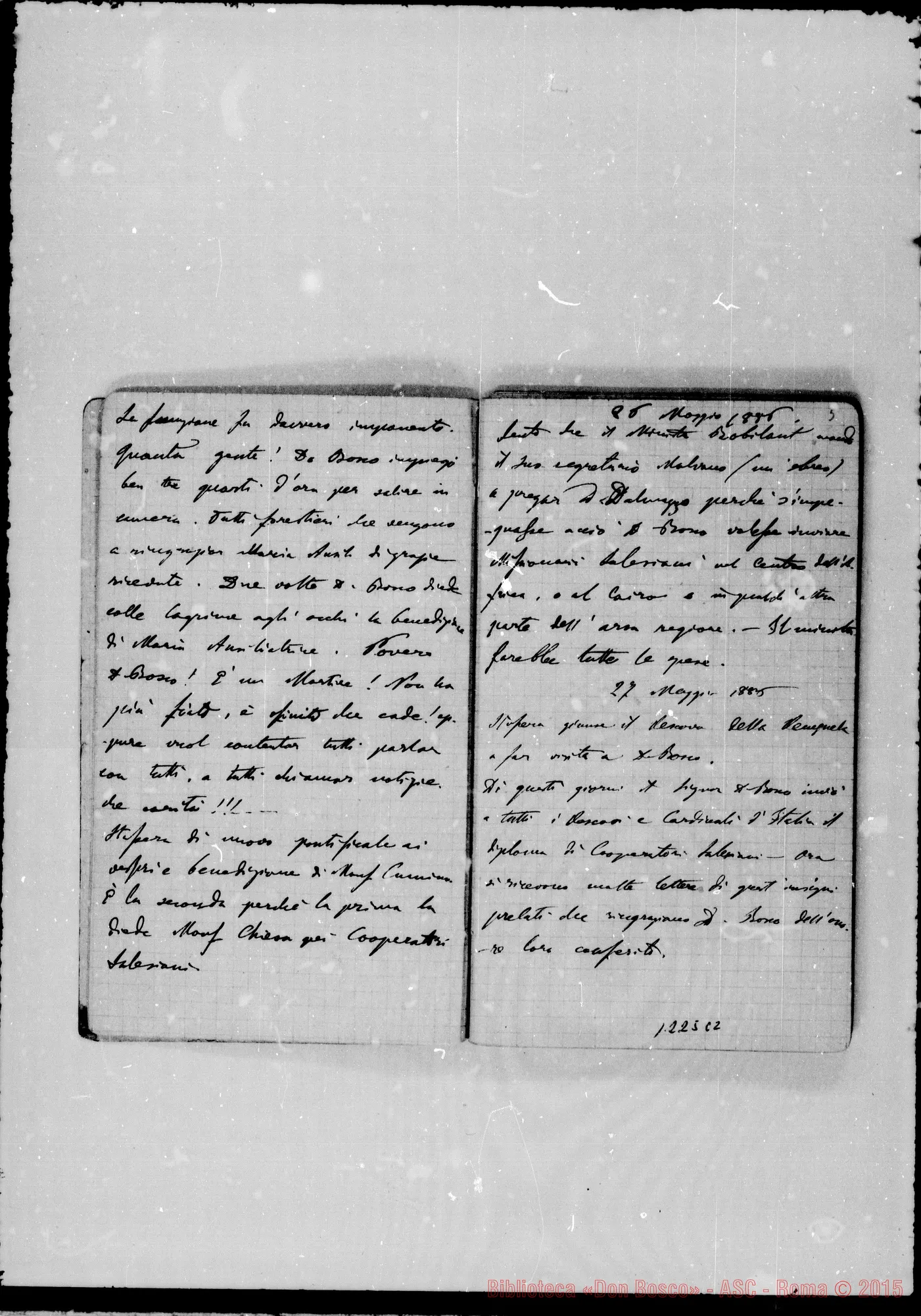 Fotogramma C 2 — «Cronaca di D. Bosco dal 18- 5-1886 al 12- 1-1887»