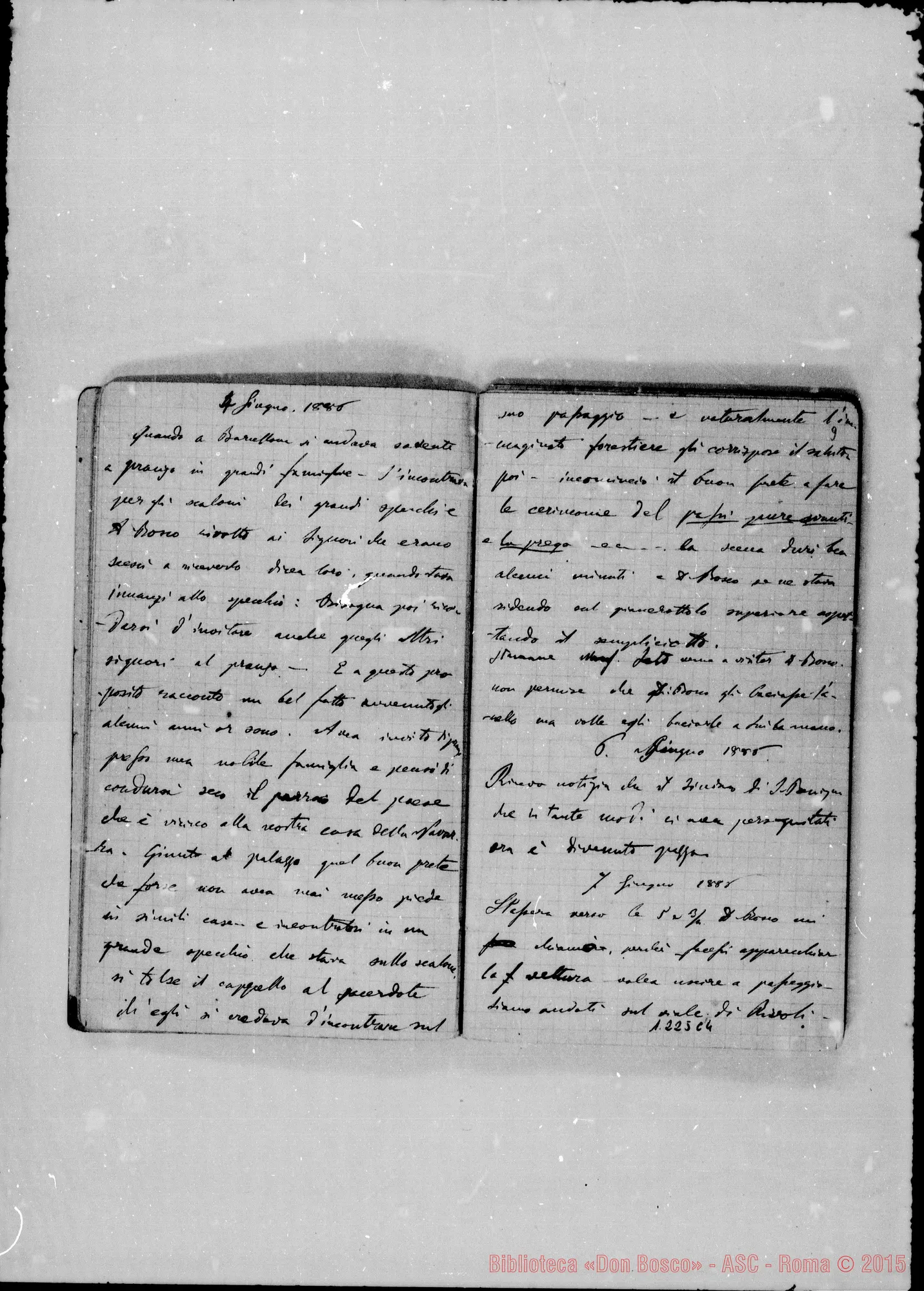 Fotogramma C 4 — «Cronaca di D. Bosco dal 18- 5-1886 al 12- 1-1887»