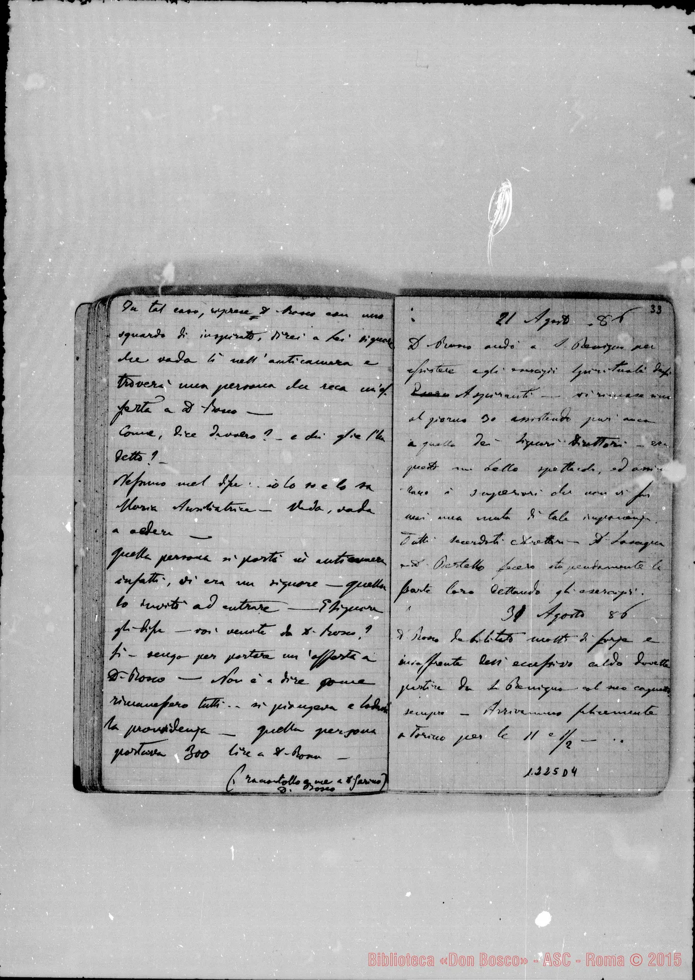 Fotogramma D 4 — «Cronaca di D. Bosco dal 18- 5-1886 al 12- 1-1887»